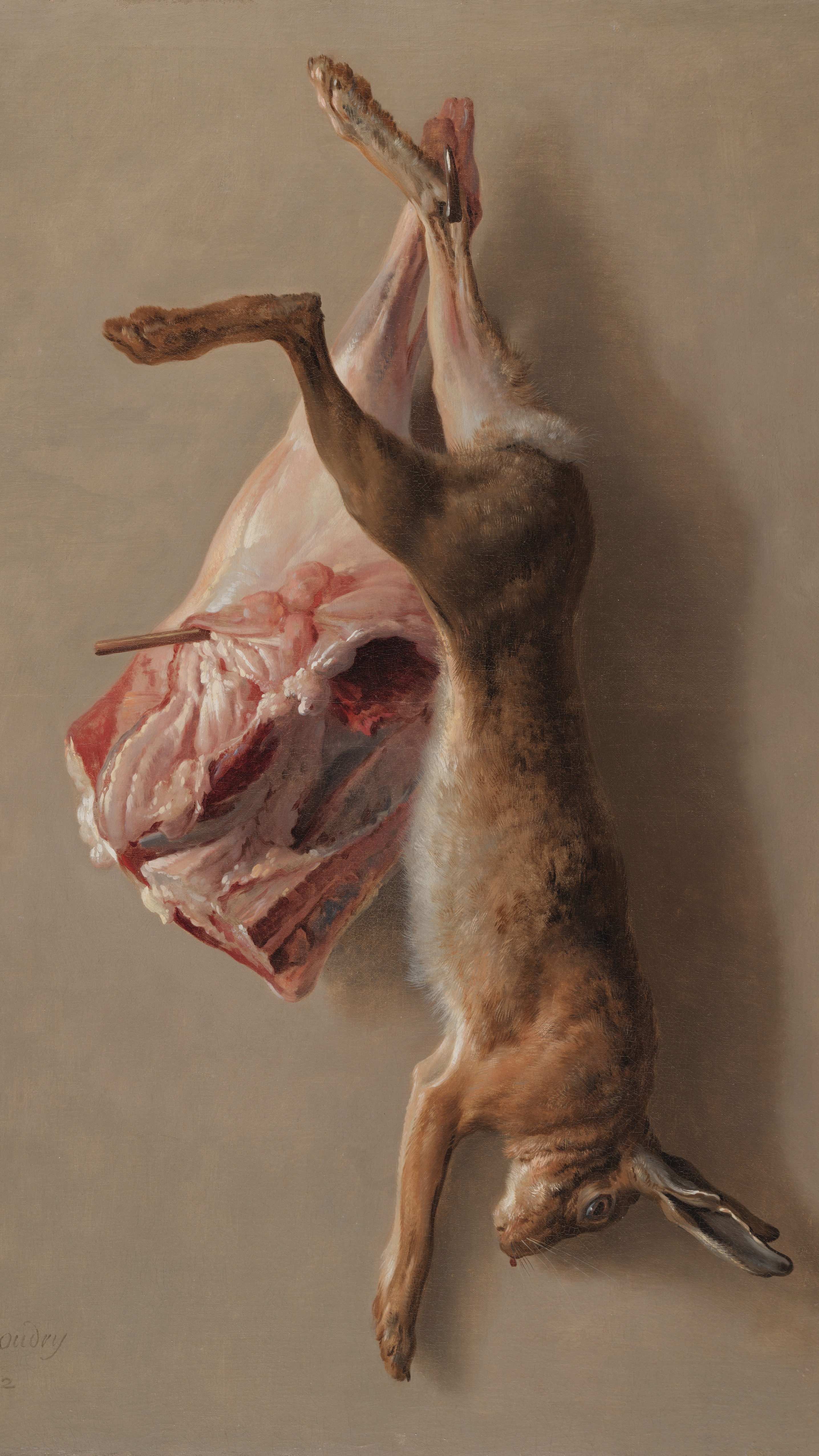 A Hare and a Leg of Lamb, cropped to 9:16, vertical phone background