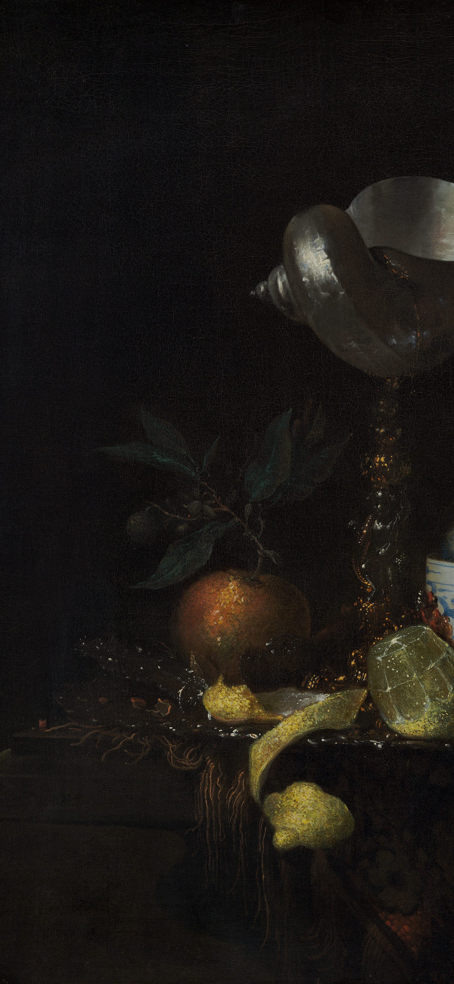 Still Life with Nautilus Cup, cropped to 9:19.5, tall phone background