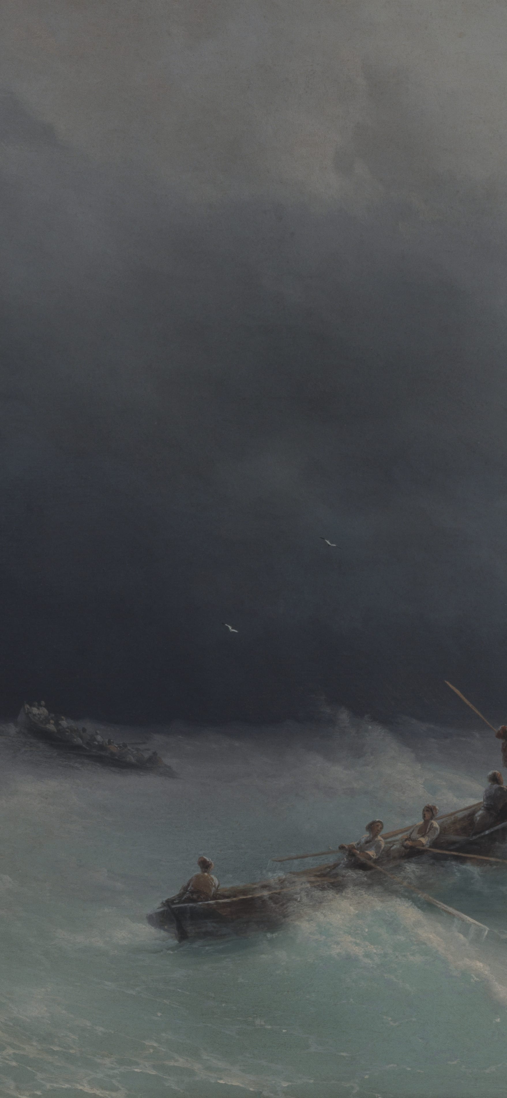 Storm at Sea, cropped to 9:19.5, tall phone background