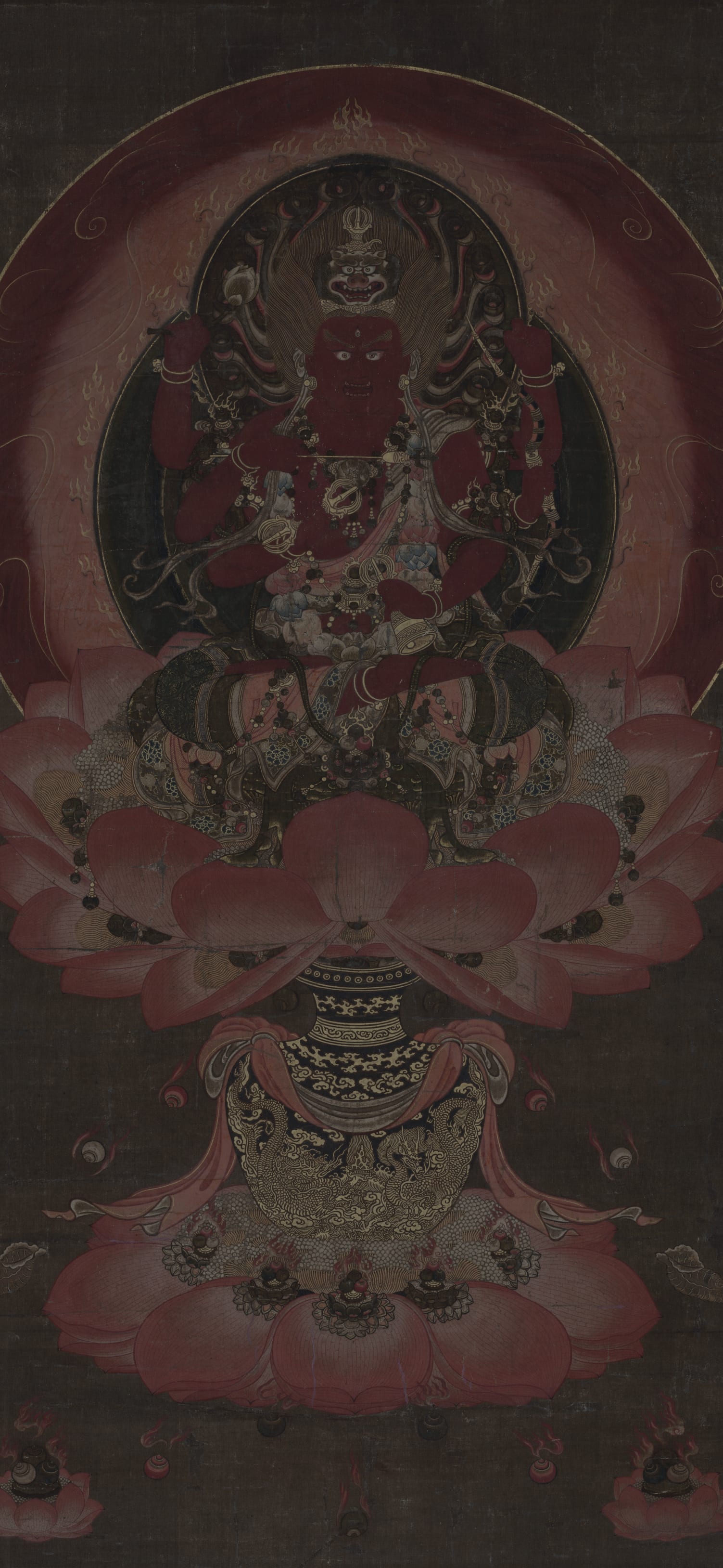 Aizen Myōō, cropped to 9:19.5, tall phone background