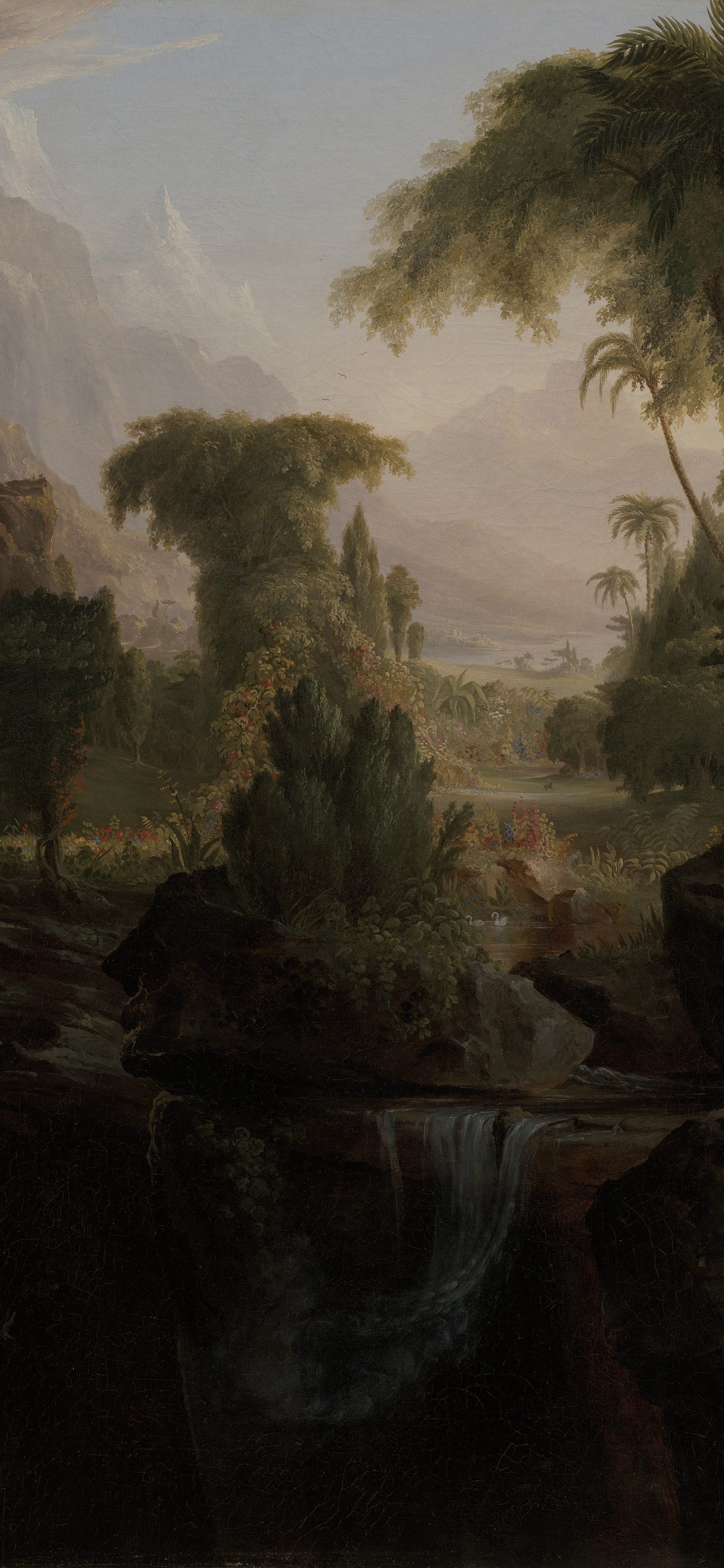 Expulsion from the Garden of Eden, cropped to 9:19.5, tall phone background