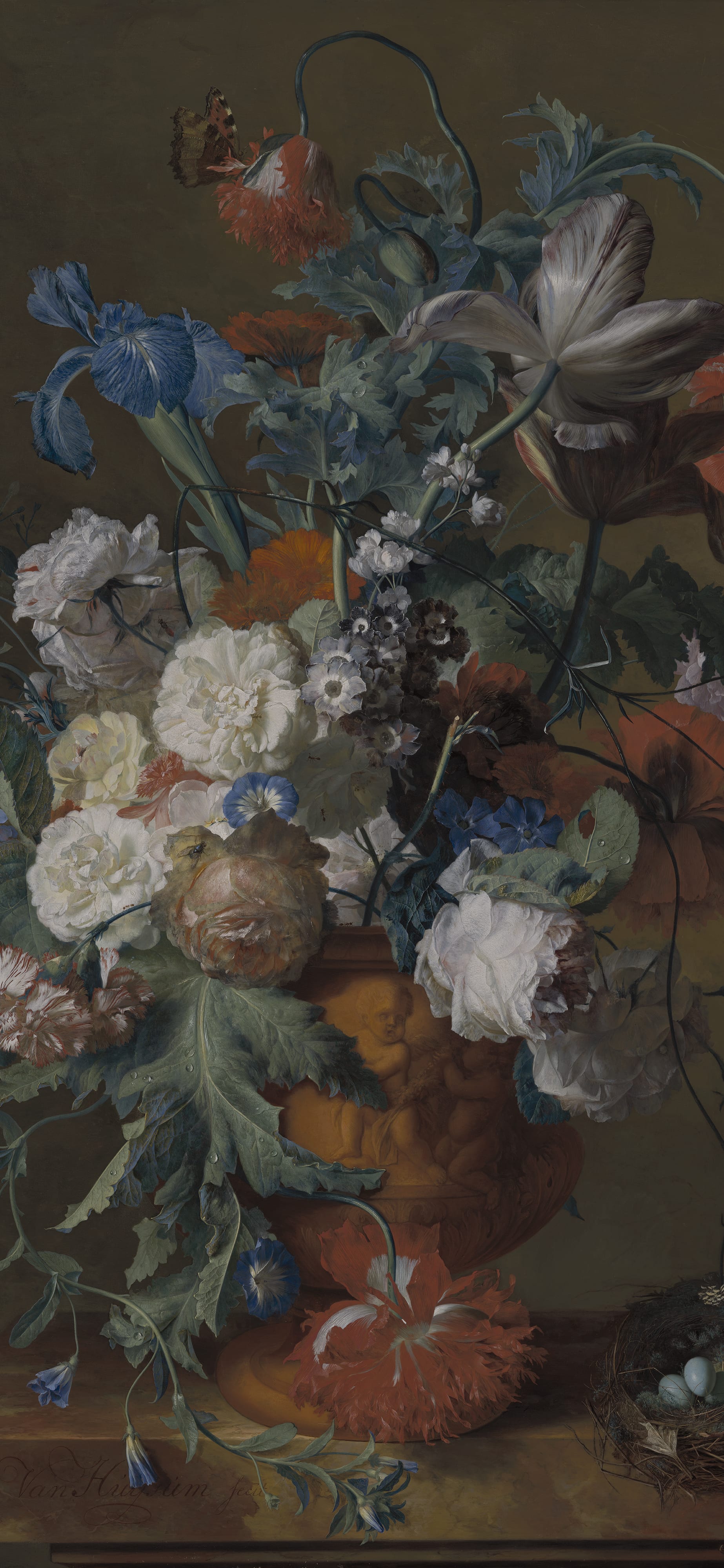 Flowers in an Urn, cropped to 9:19.5, tall phone background