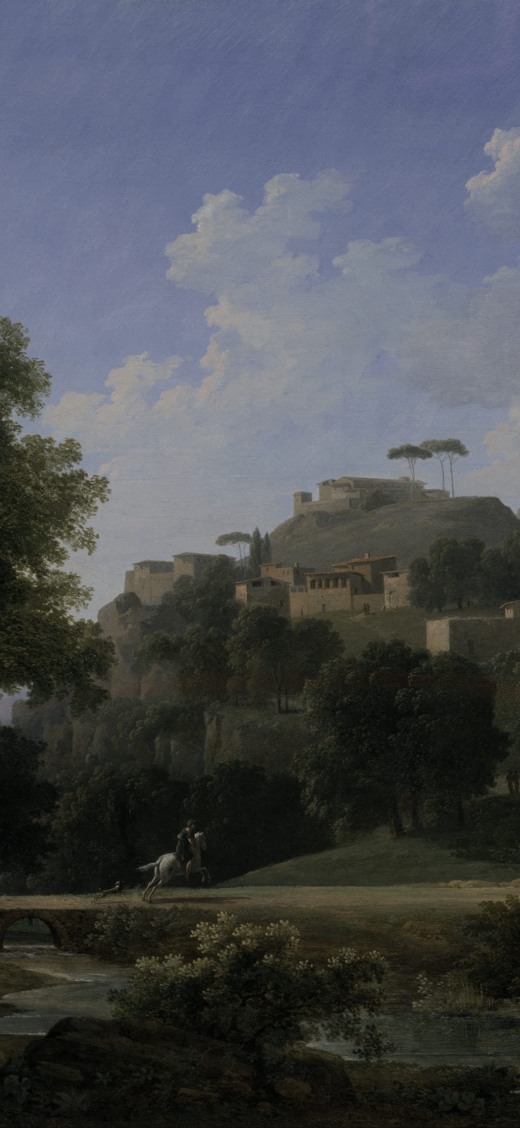 Italian Landscape, cropped to 9:19.5, tall phone background