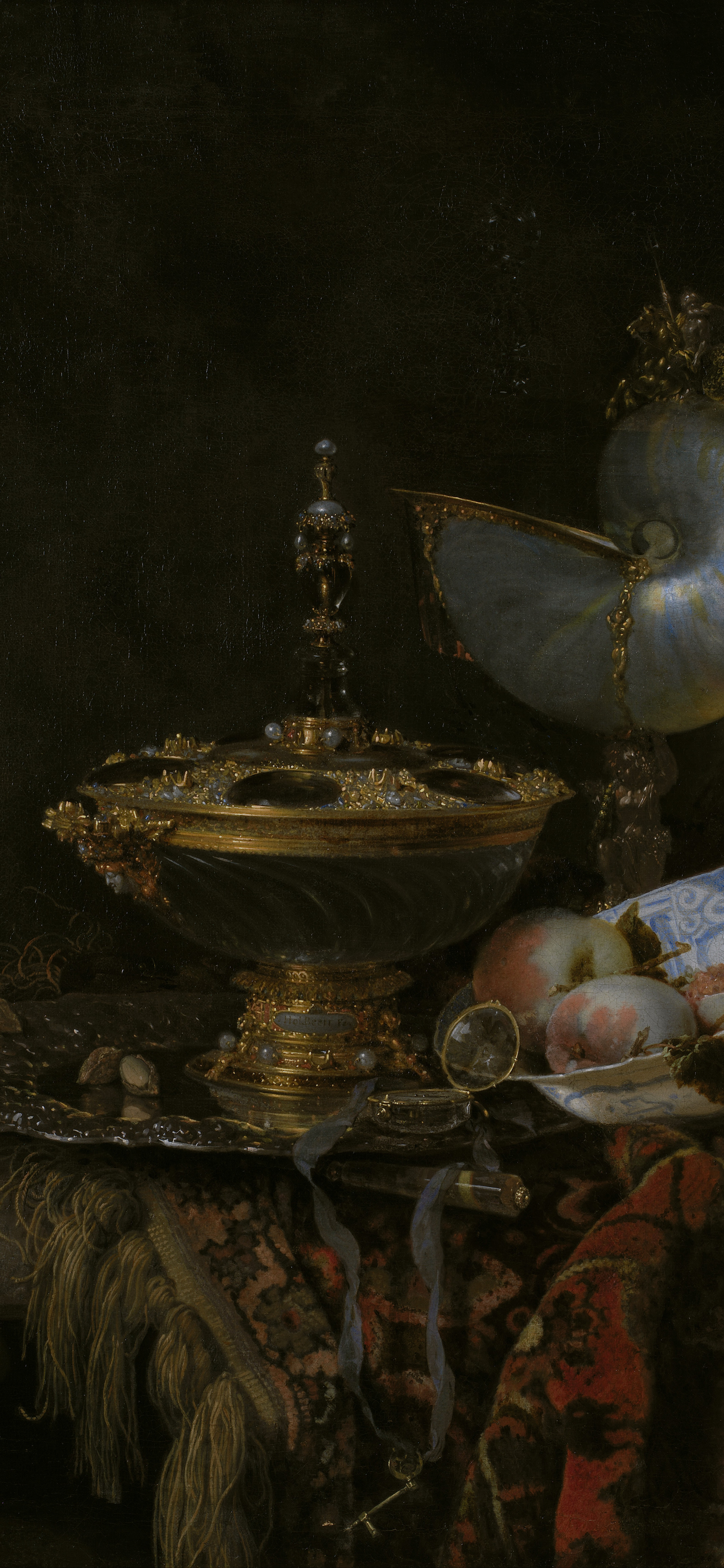 Pronk Still Life with Holbein Bowl, cropped to 9:19.5, tall phone background