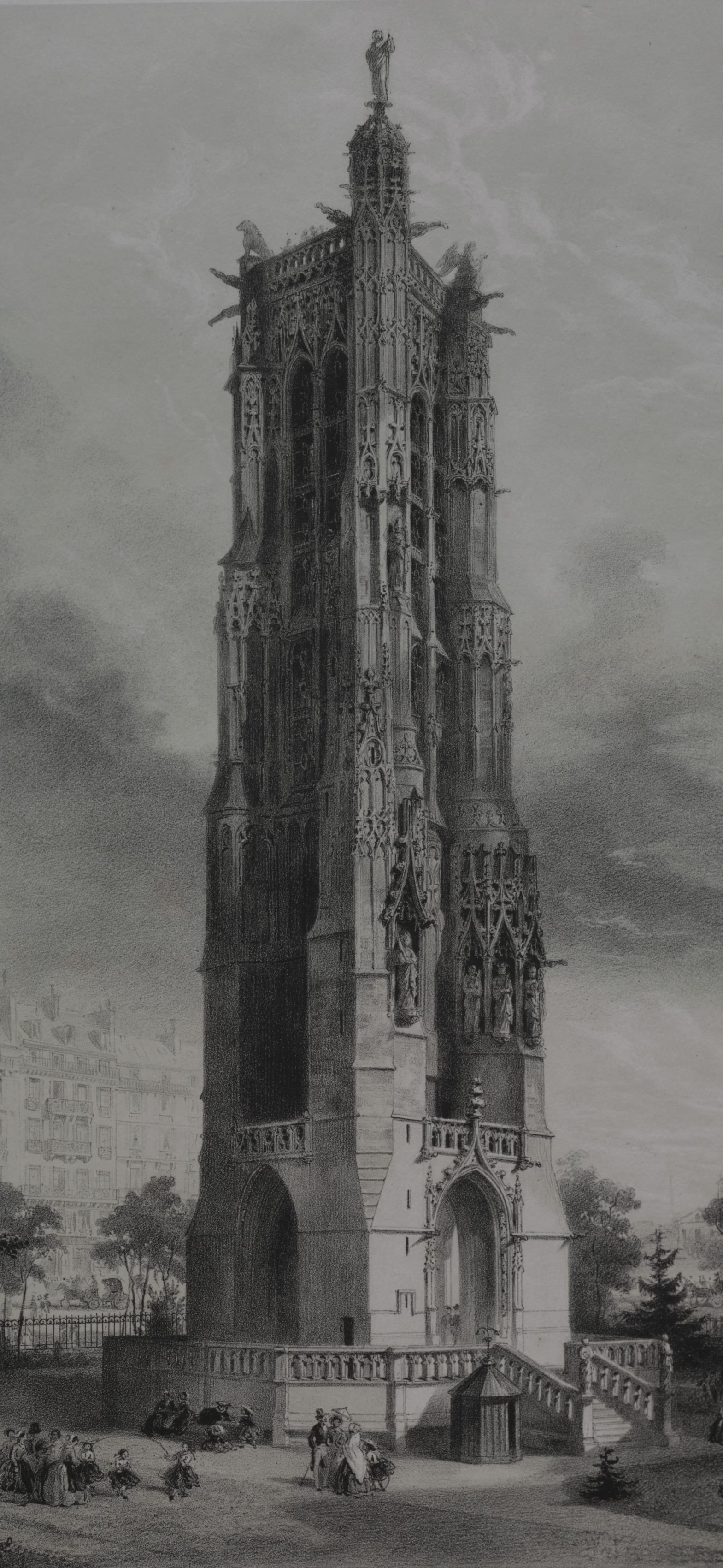 La Tour St. Jacques, cropped to 9:19.5, tall phone background