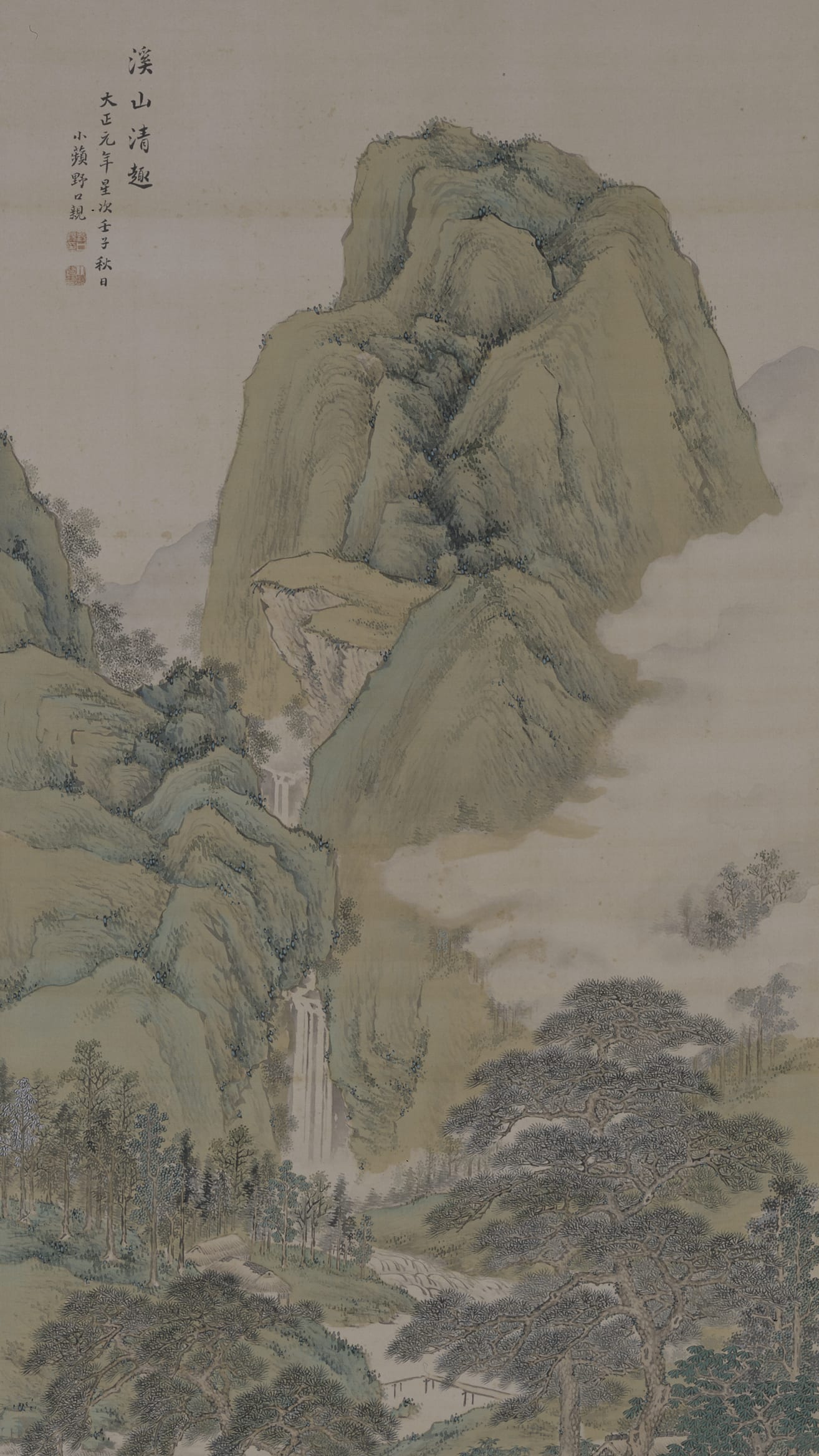 Japan painting phone wallpaper: Landscape by Noguchi Shohin, 1912