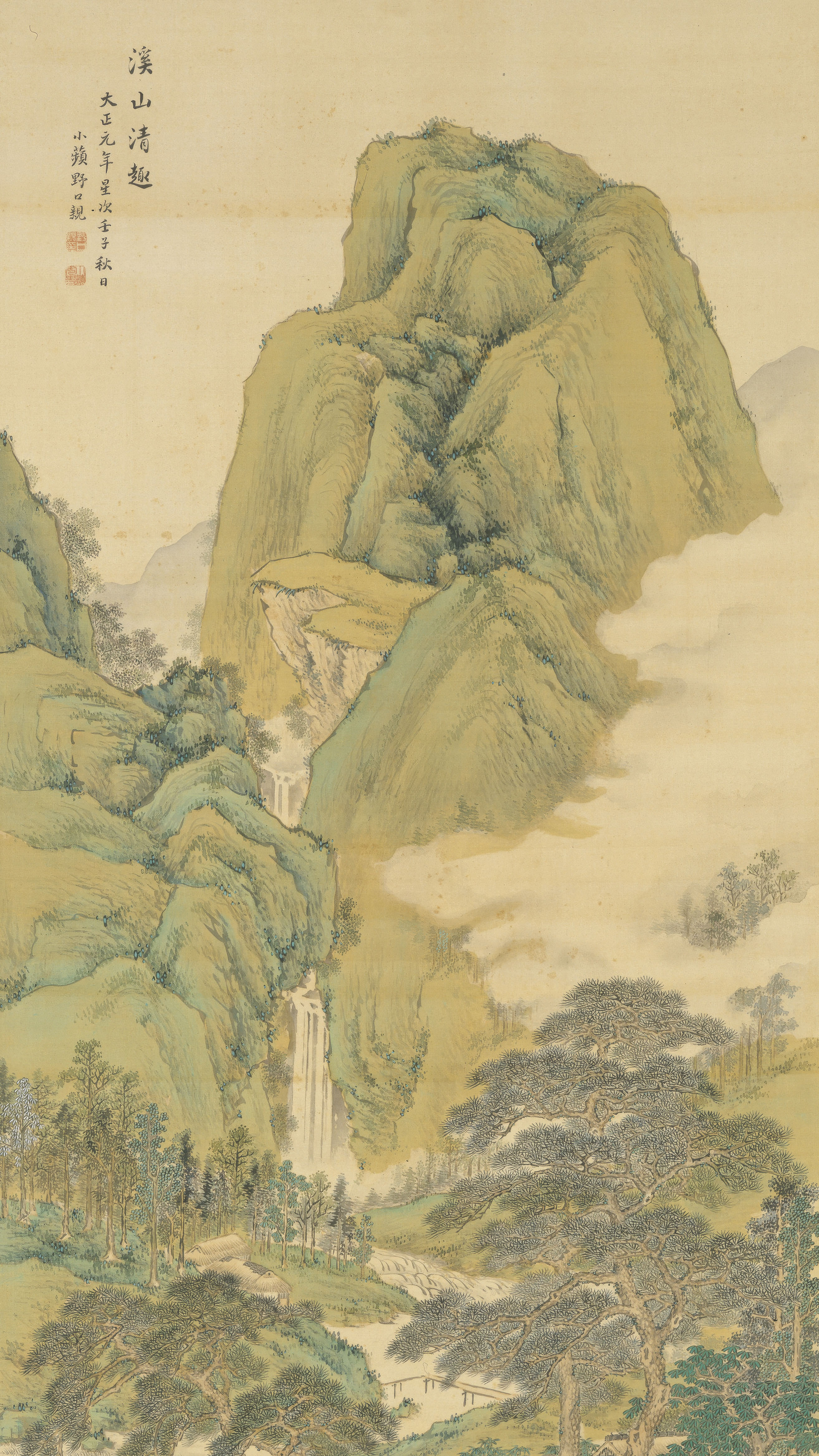 Japan painting phone wallpaper: Landscape by Noguchi Shohin, 1912