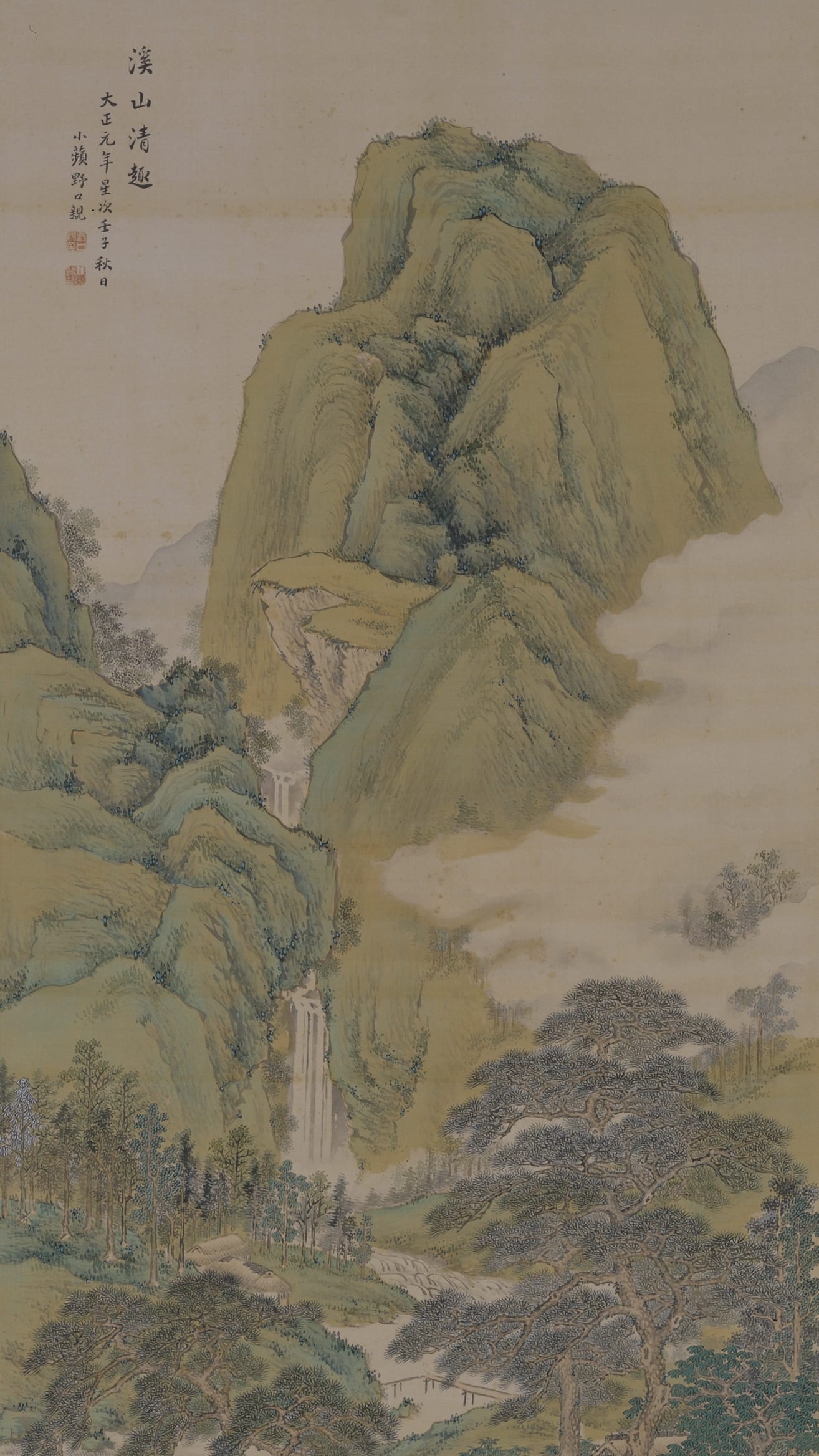 Japan painting phone wallpaper: Landscape by Noguchi Shohin, 1912