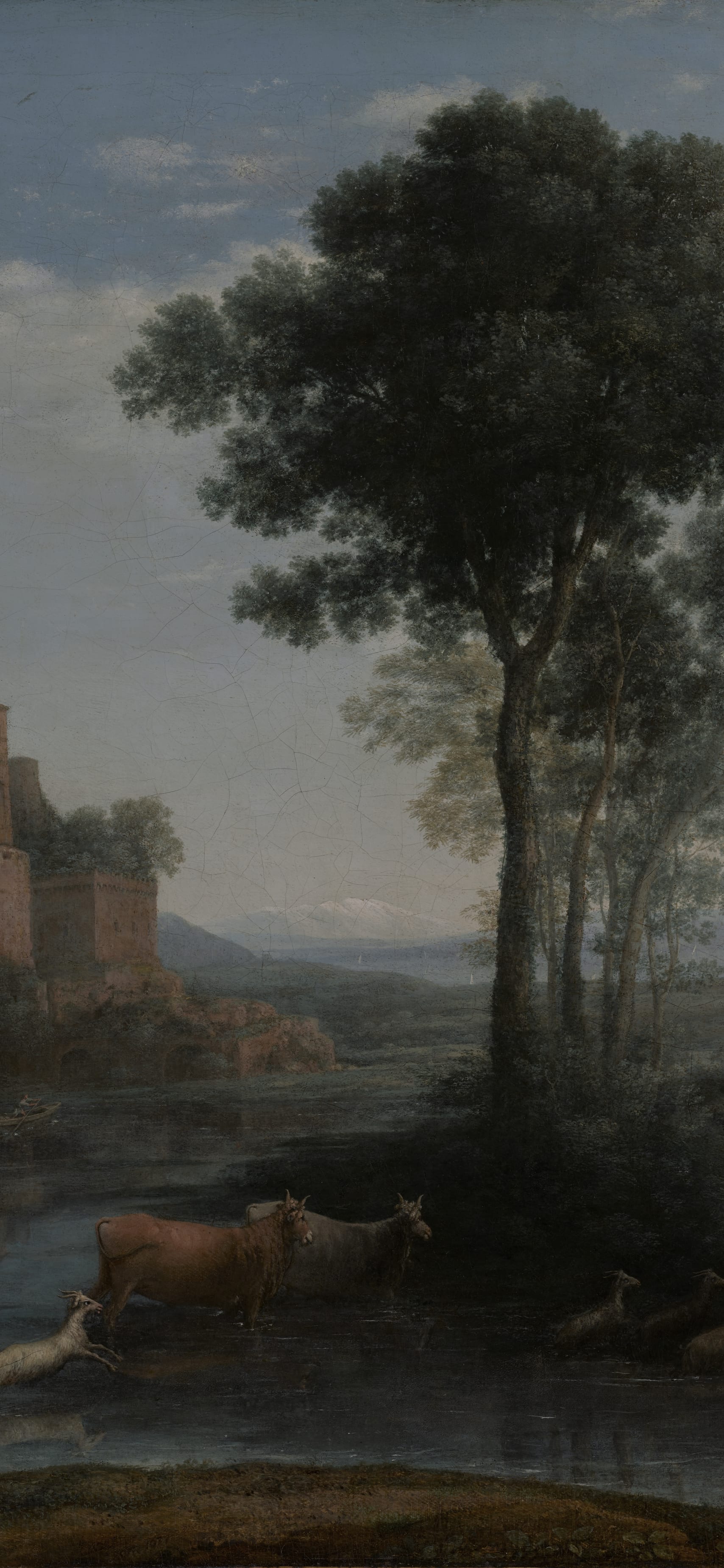 Landscape with the Voyage of Jacob, cropped to 9:19.5, tall phone background