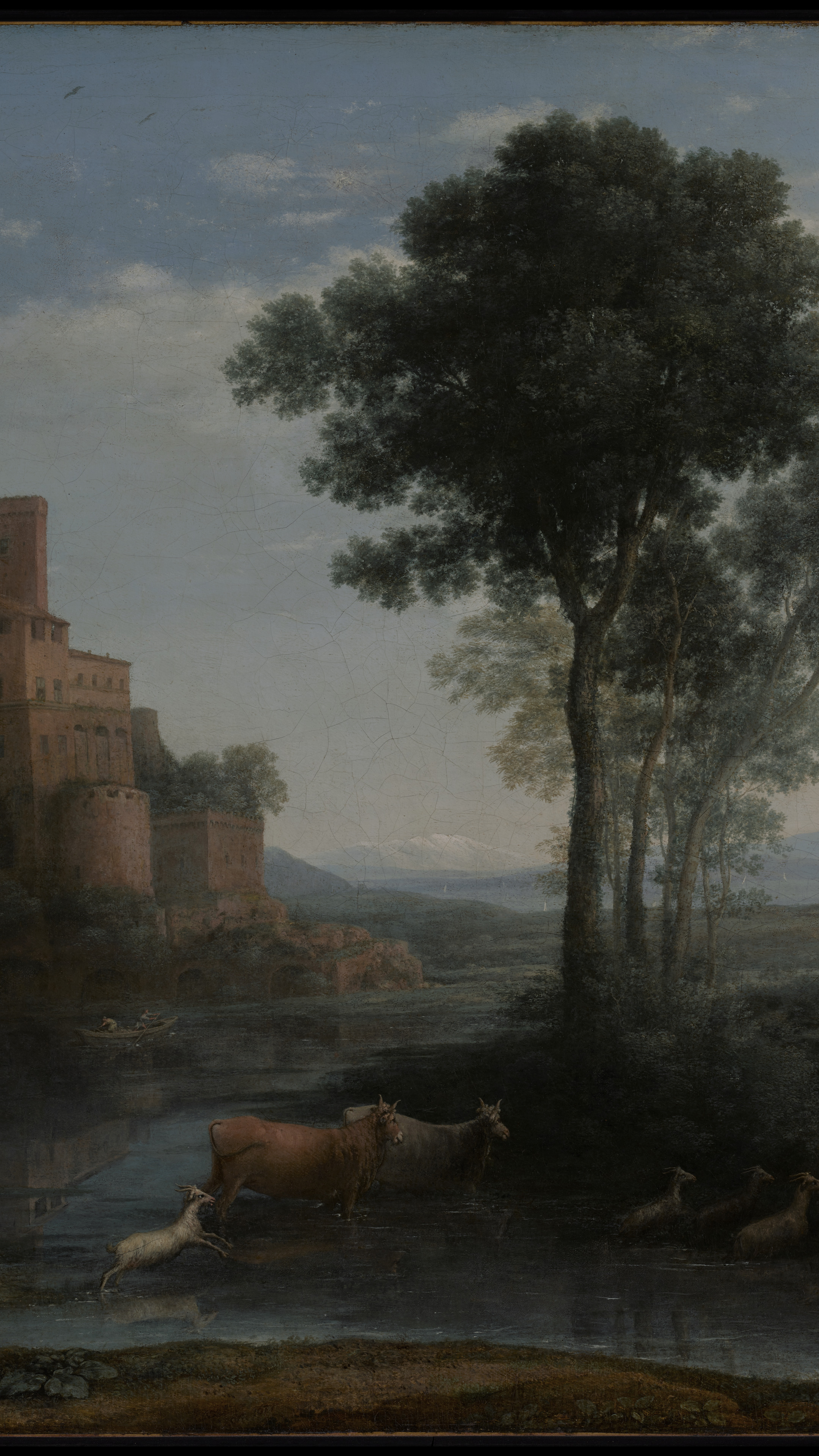Landscape with the Voyage of Jacob, cropped to 9:16, vertical phone background