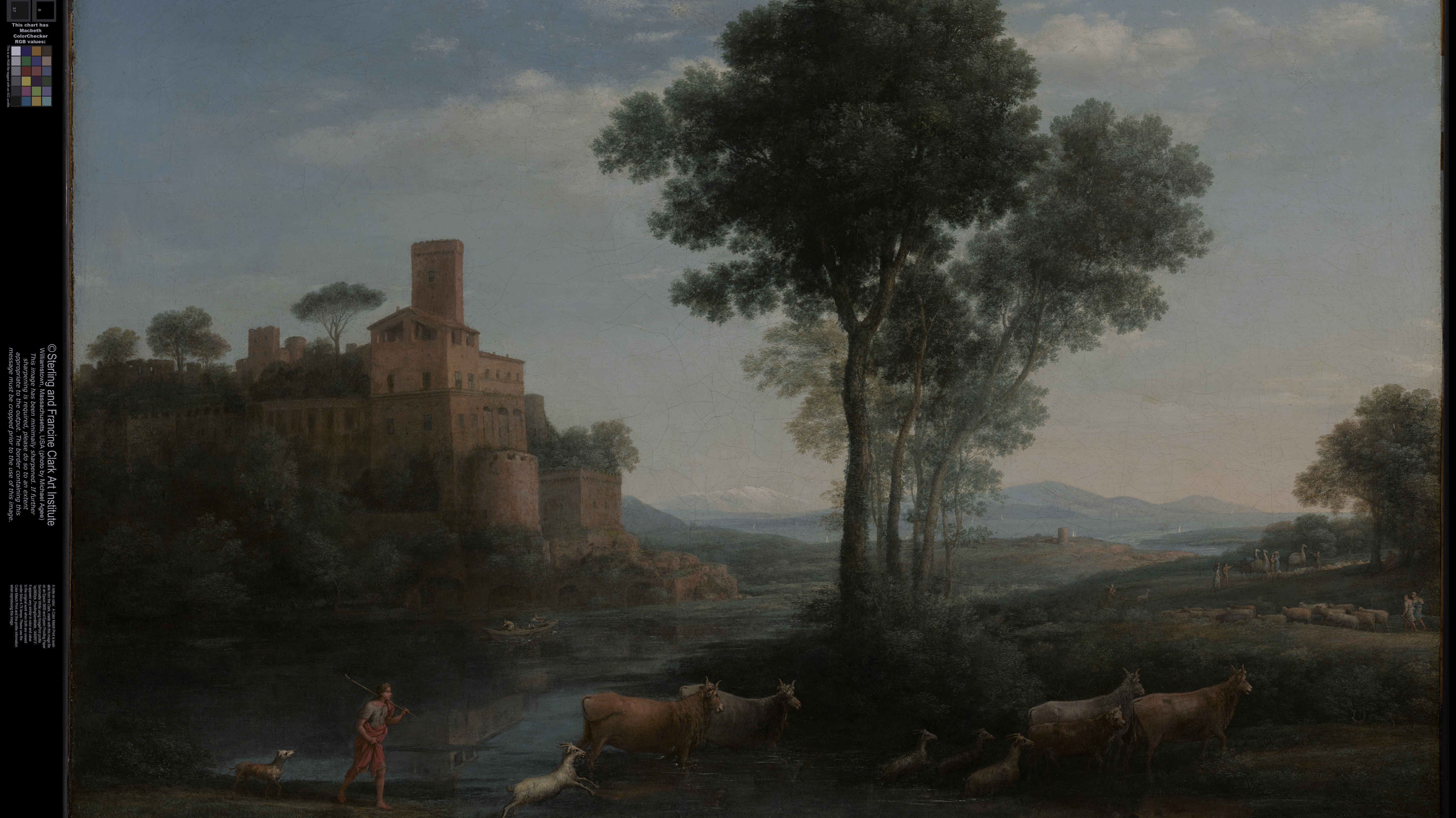 Landscape with the Voyage of Jacob, cropped to 16:9, desktop background