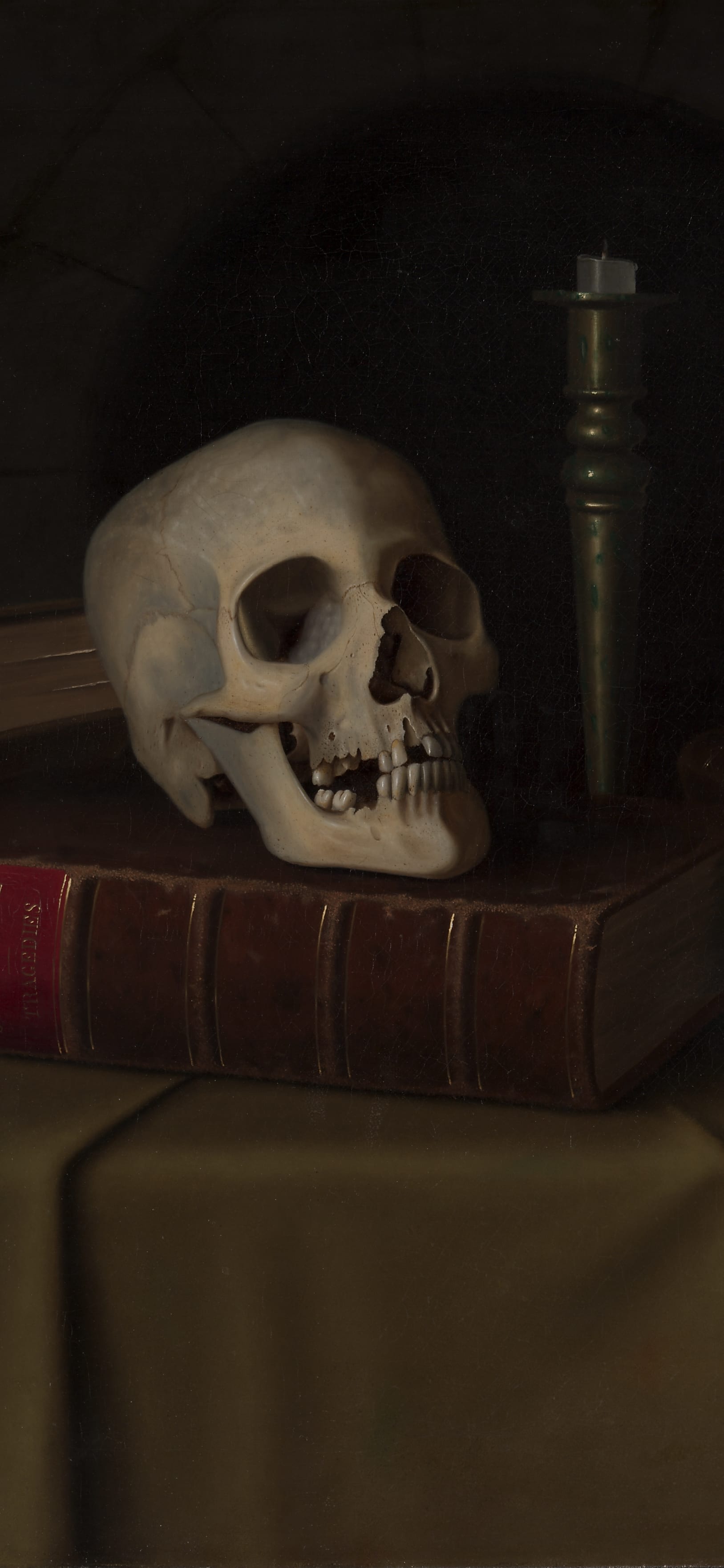 Memento Mori, "To This Favour", cropped to 9:19.5, tall phone background
