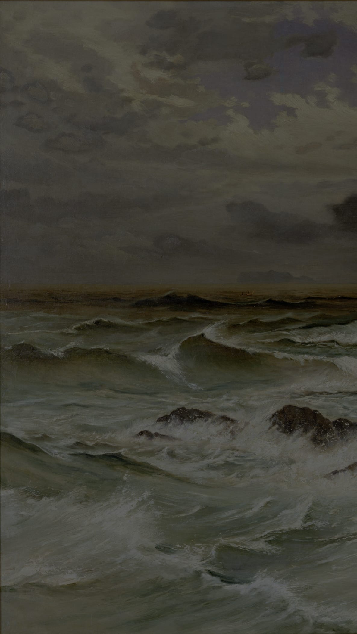 Japan painting phone wallpaper: Seashore, Meiji period, 19th century