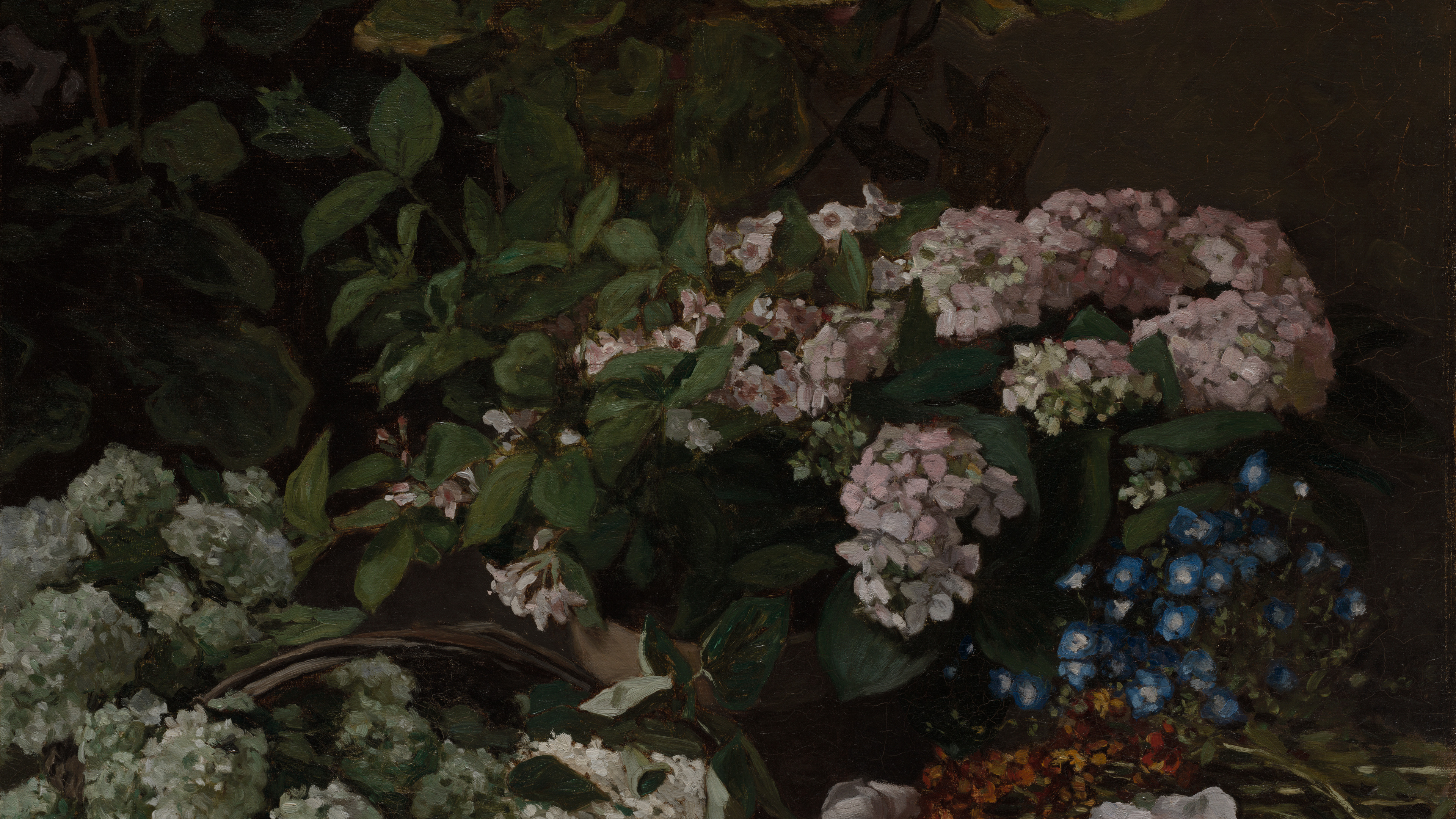 Spring Flowers, cropped to 16:9, desktop background