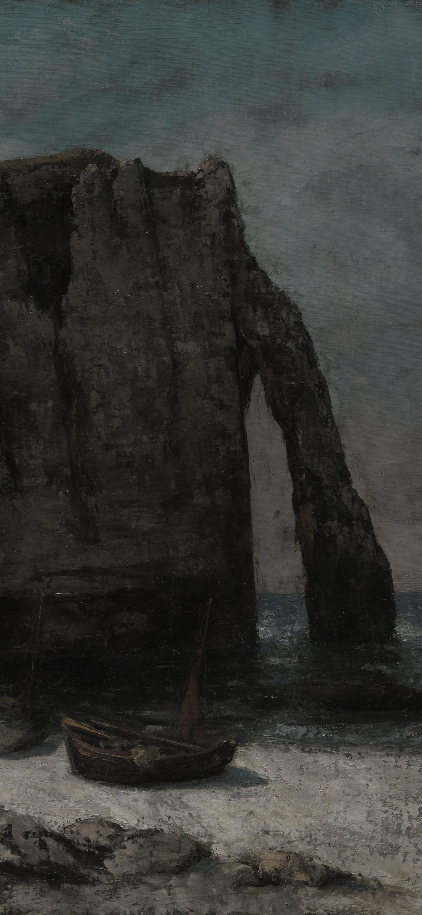 The Cliff at Étretat, cropped to 9:19.5, tall phone background