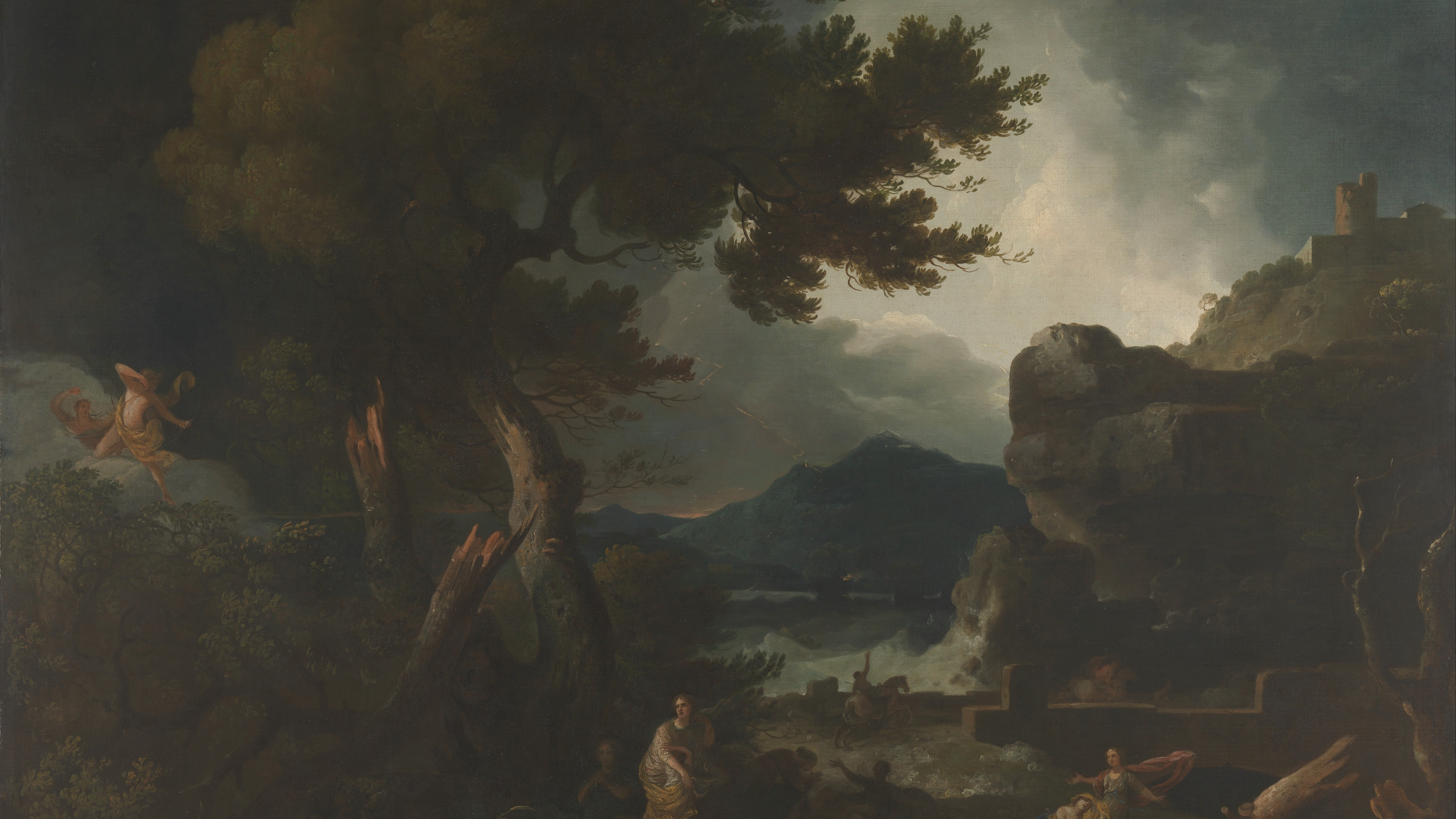 The Destruction of the Children of Niobe, cropped to 16:9, desktop background