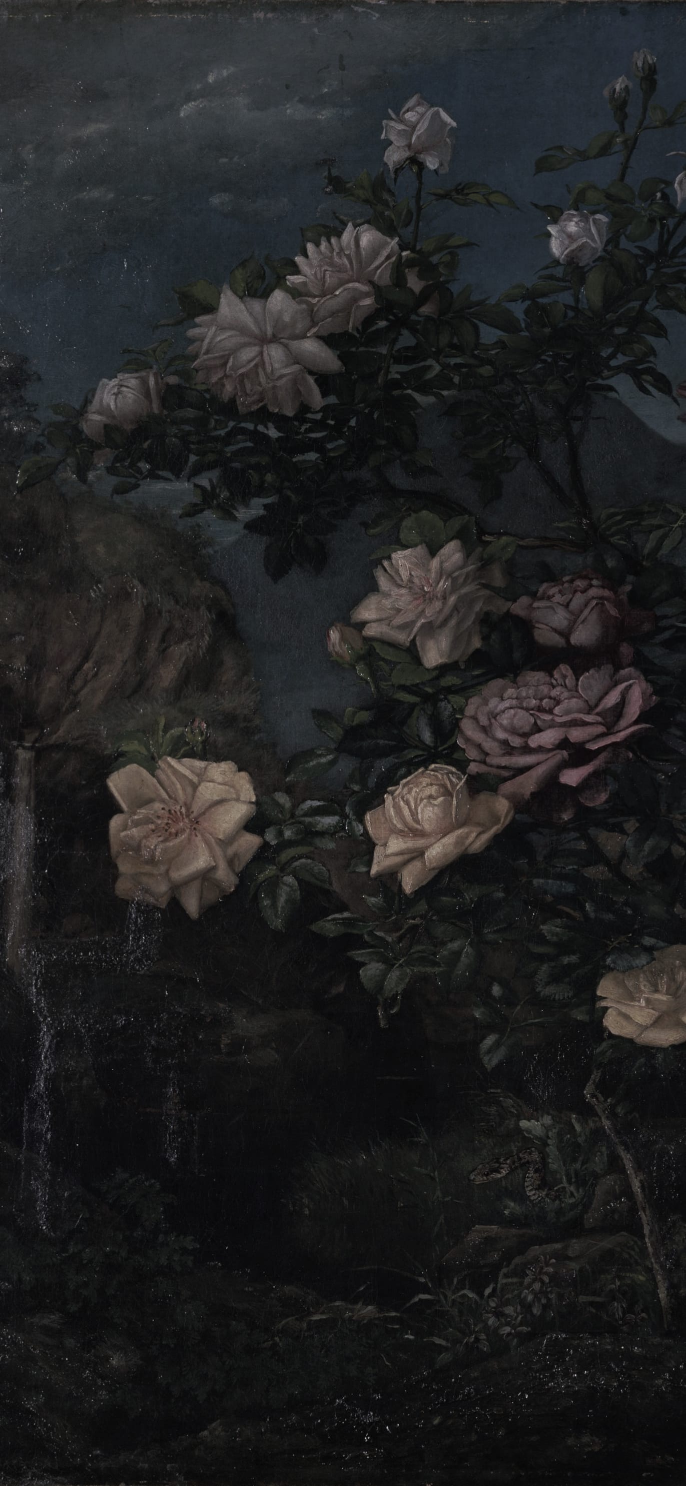 The Garden of Eden, cropped to 9:19.5, tall phone background