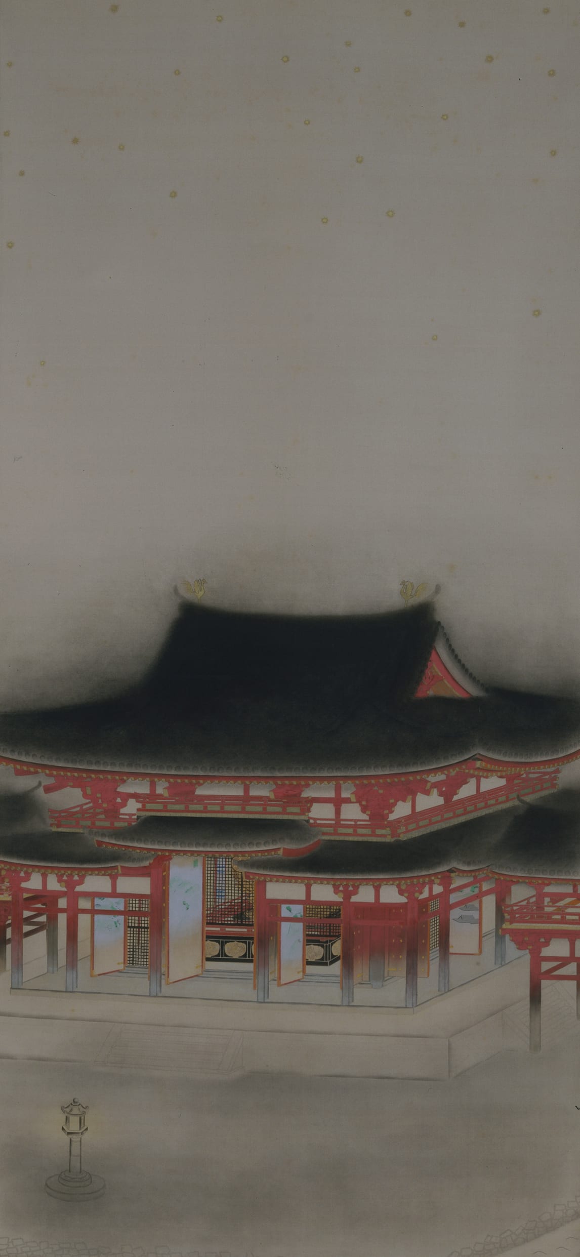 The Hall of Amida Buddha, cropped to 9:19.5, tall phone background
