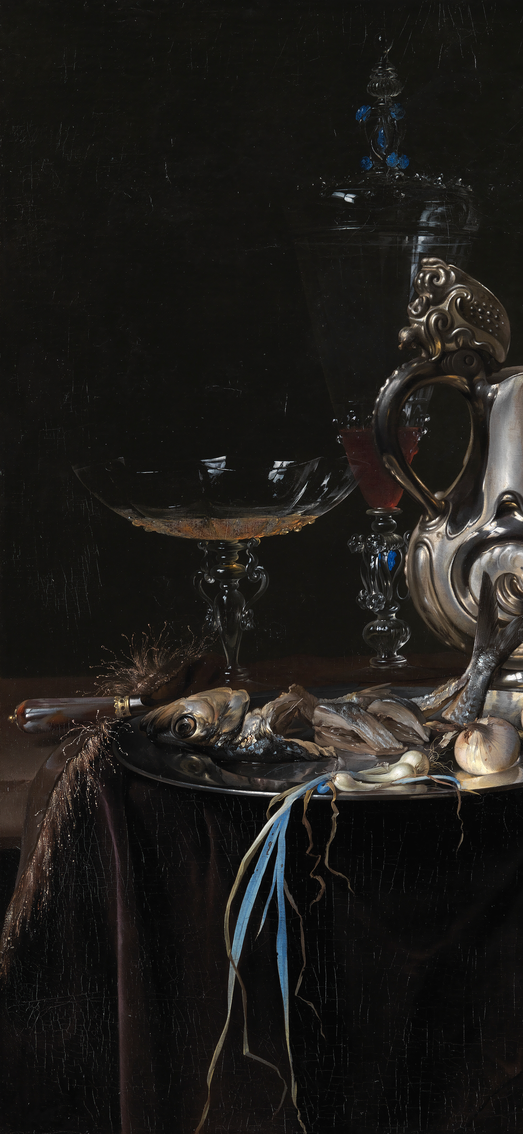 Breakfast Piece with a Silver Jug, cropped to 9:19.5, tall phone background