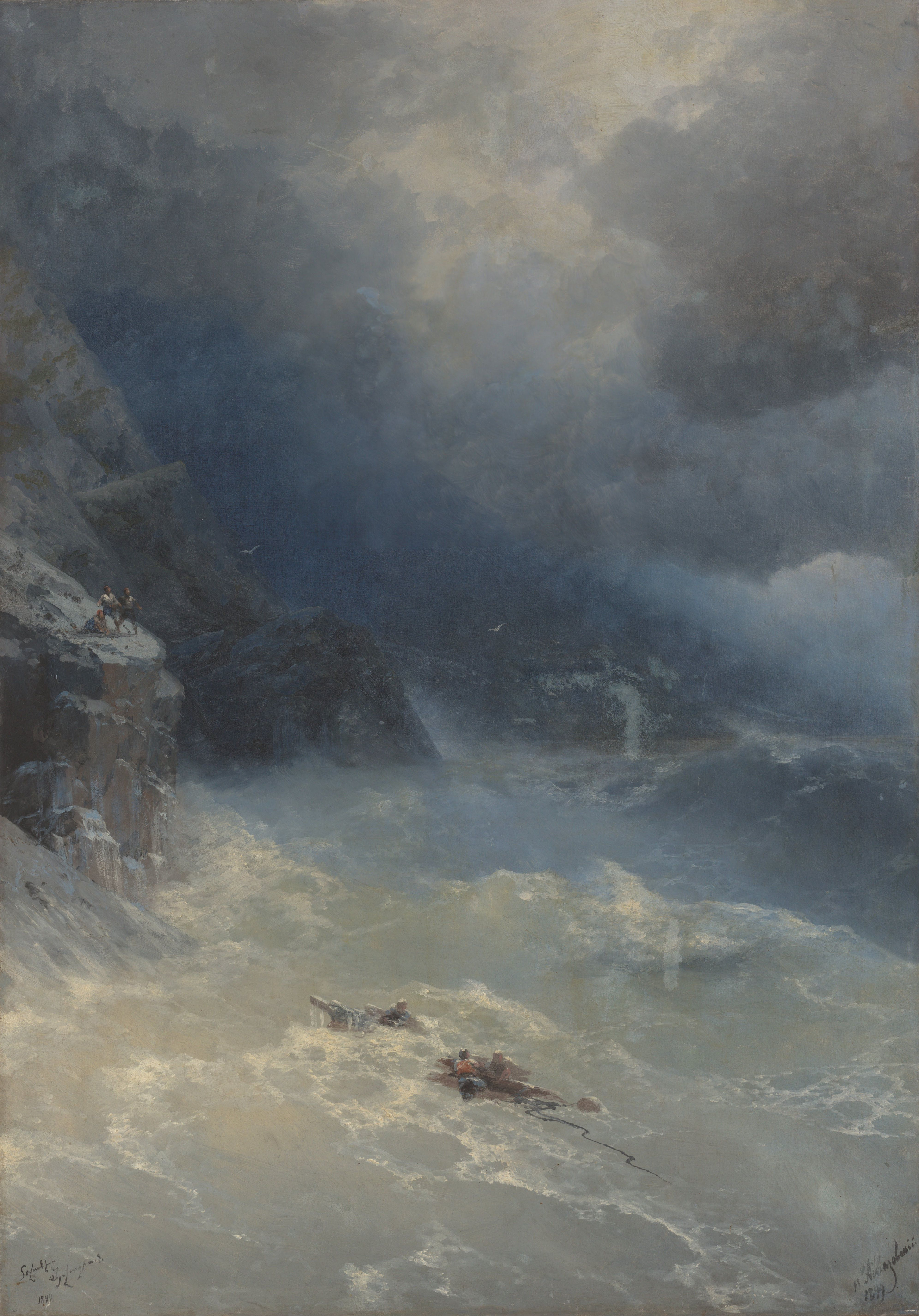 Storm at Cape Aya, the whole painting