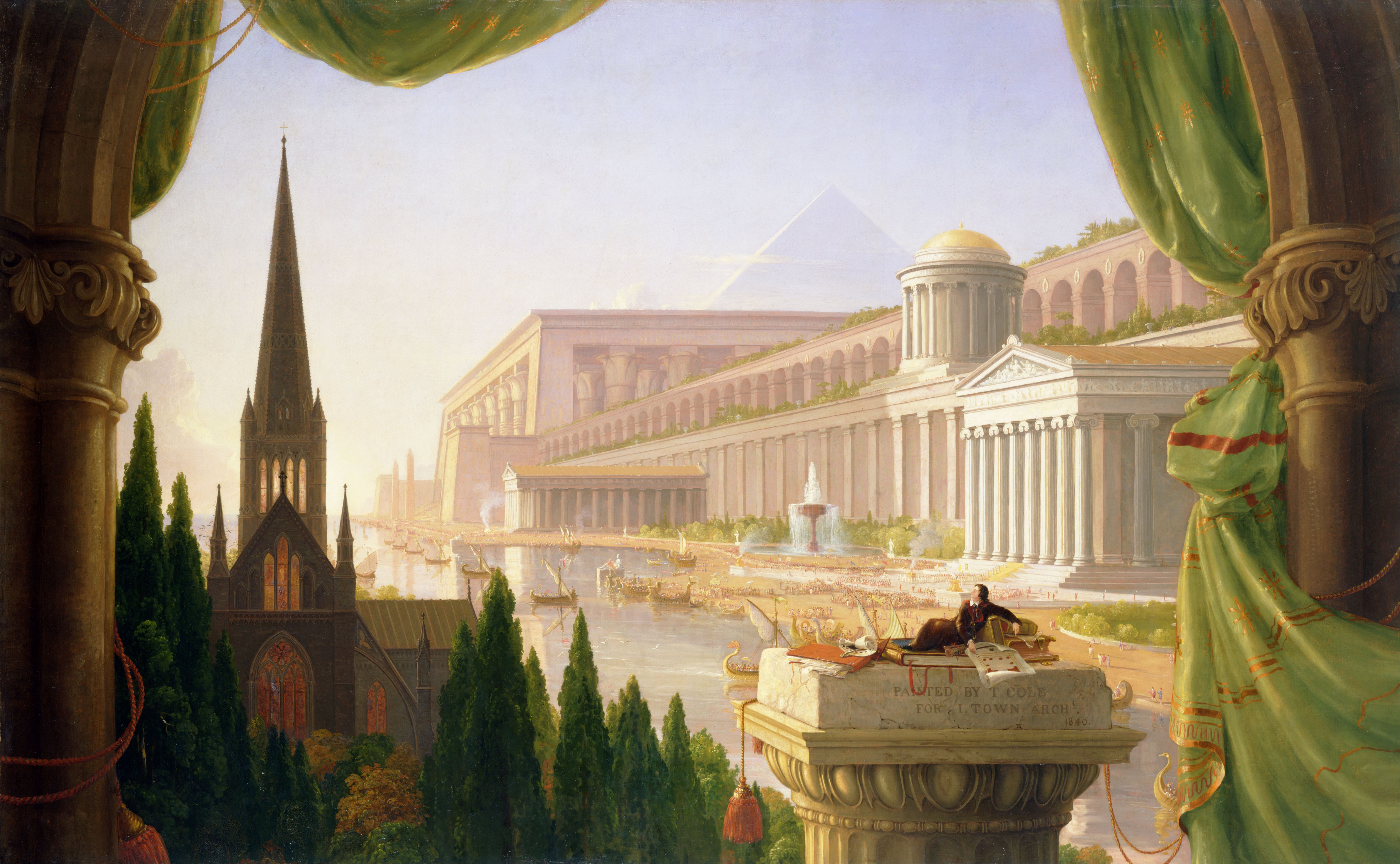 The Architect's Dream, the whole painting, desktop background