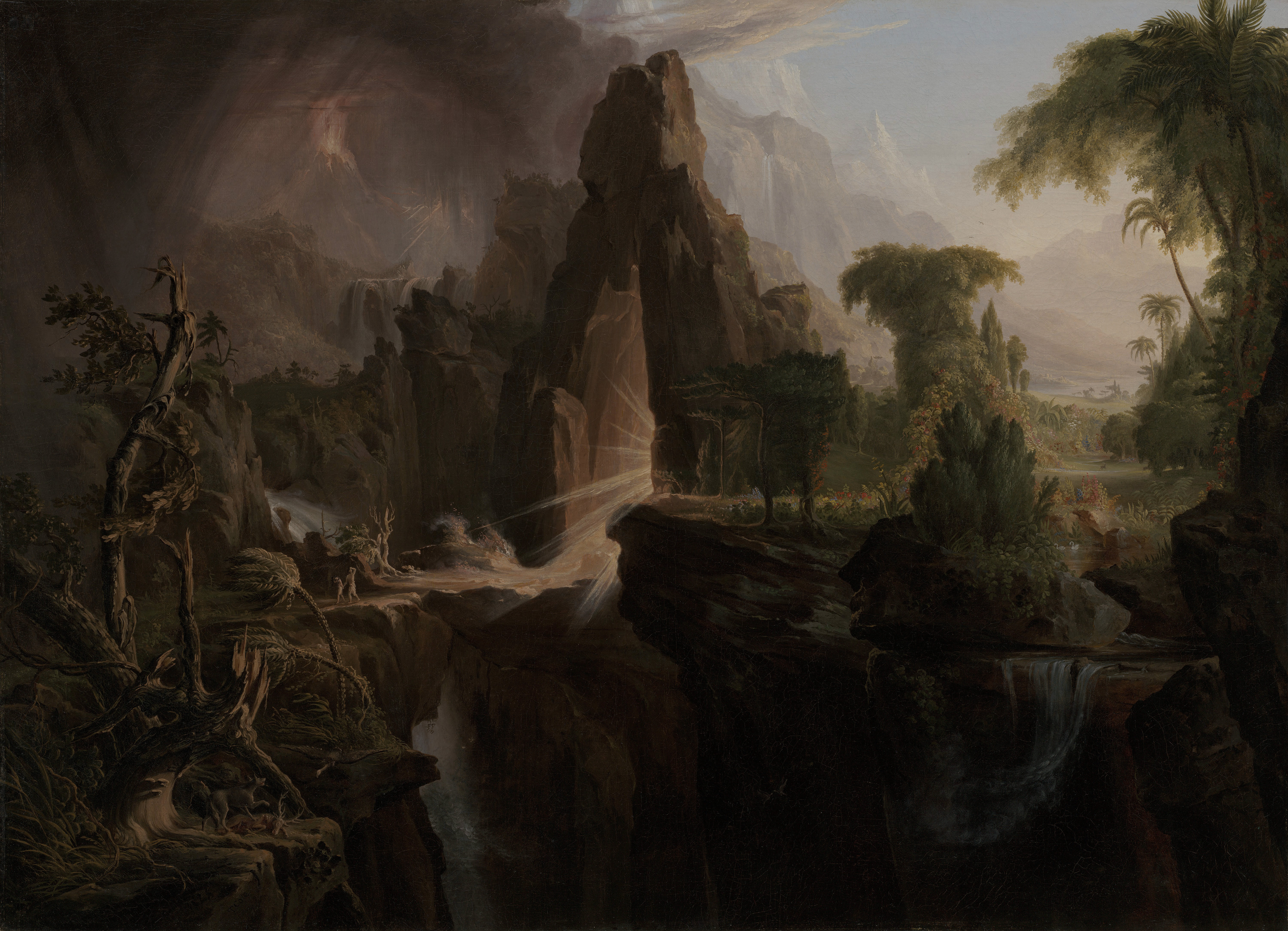 Expulsion from the Garden of Eden, the whole painting, desktop background