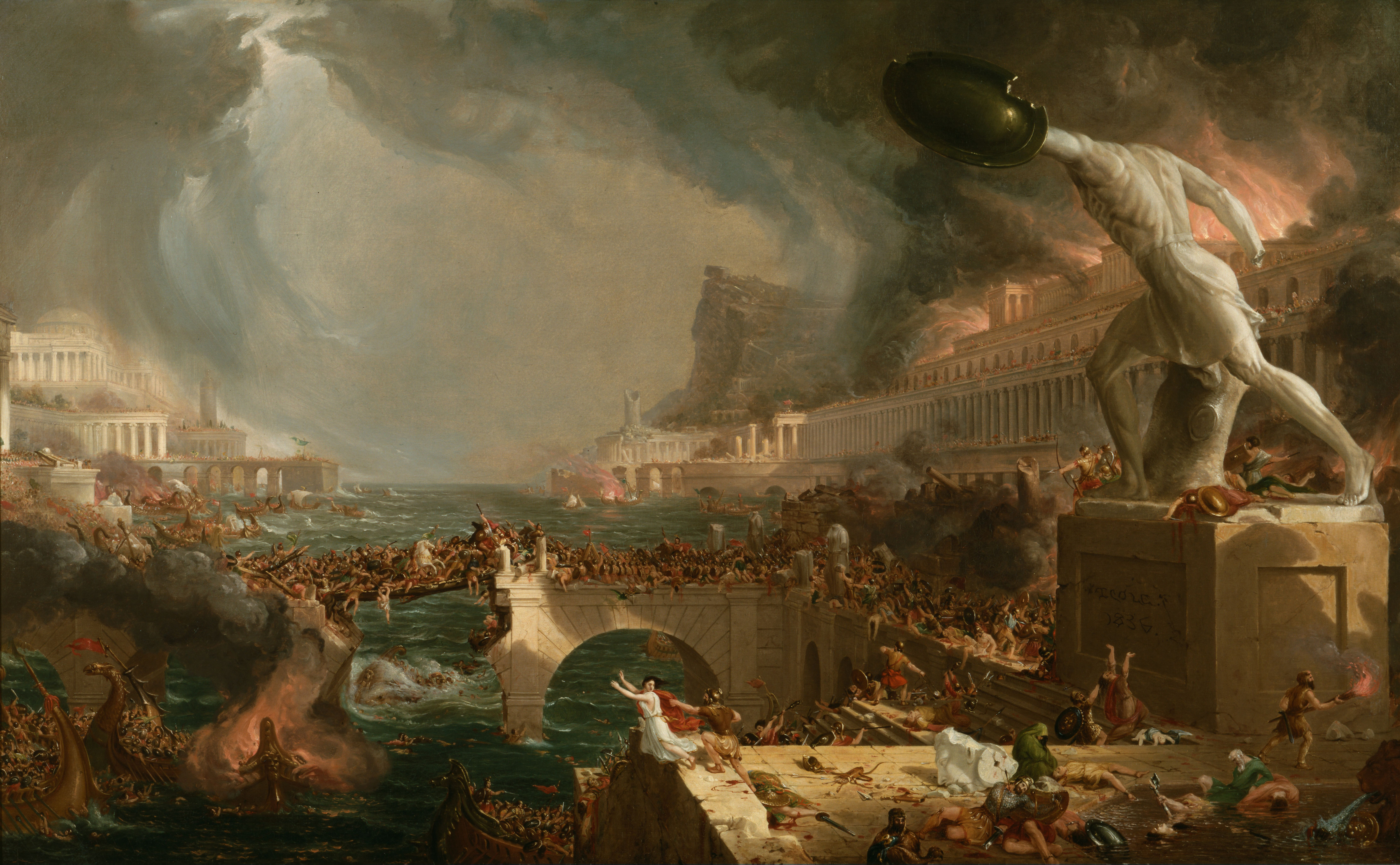The Course of Empire: Destruction, the whole painting, desktop background