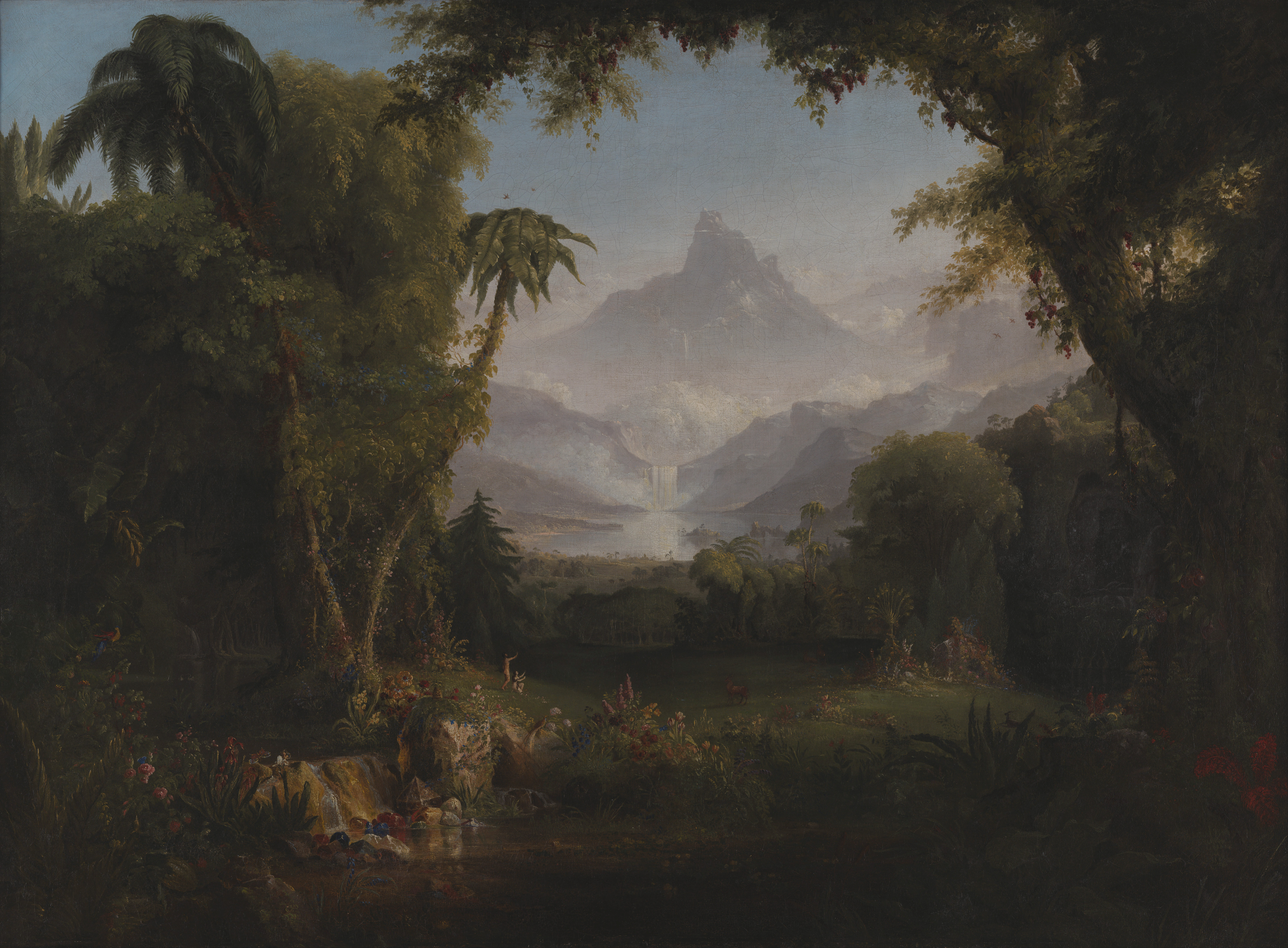 The Garden of Eden, the whole painting, desktop background