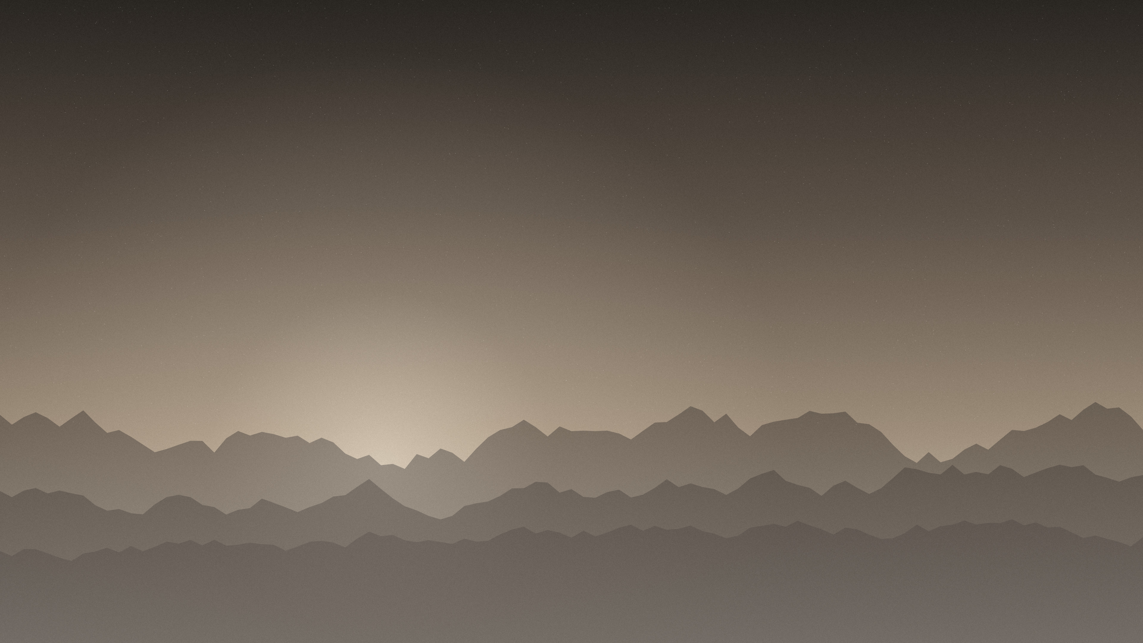 Warm sand gradient desktop wallpaper: soft dune ridges in taupe and cream lit from below