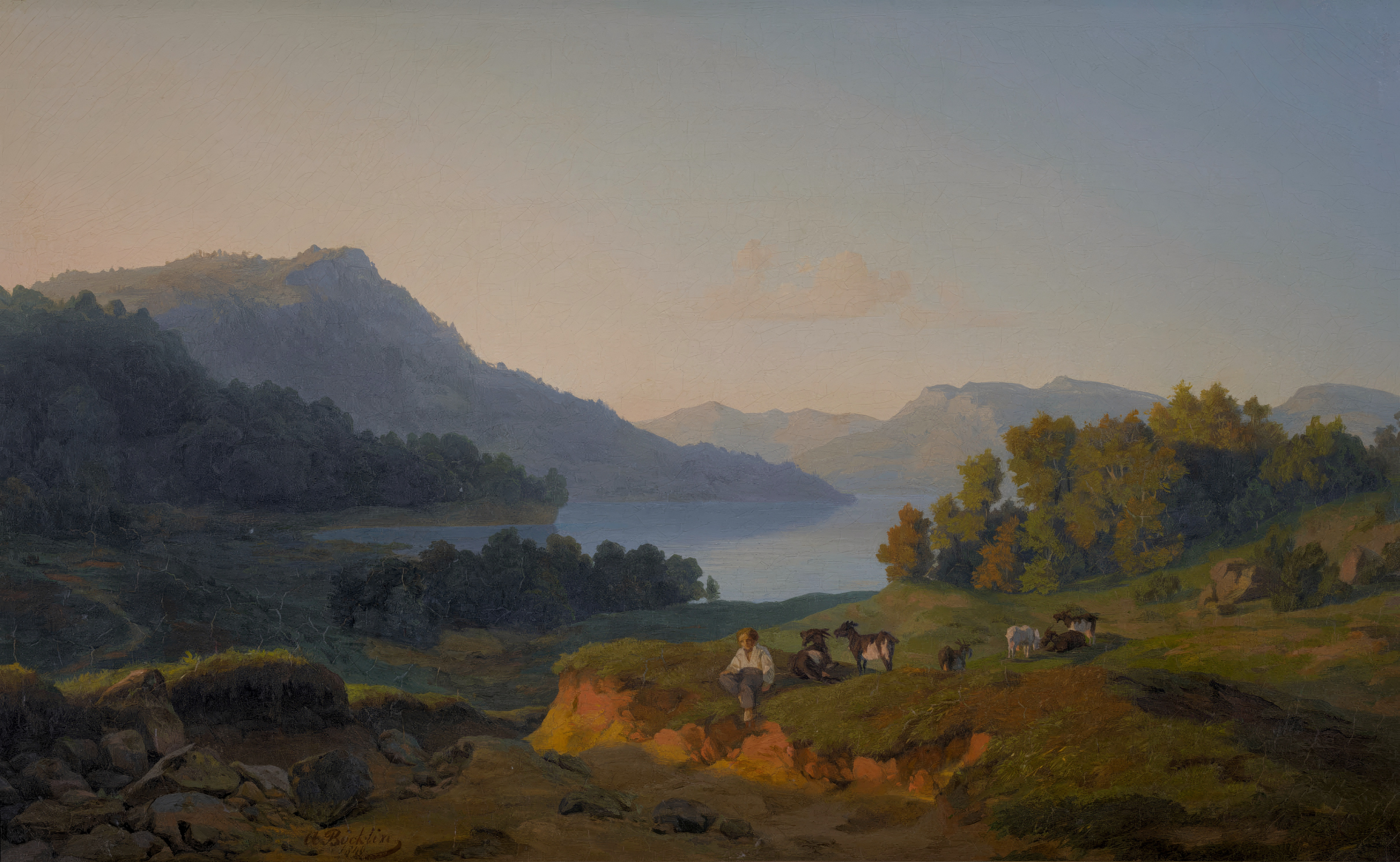 Gebirgssee, the whole painting, desktop background
