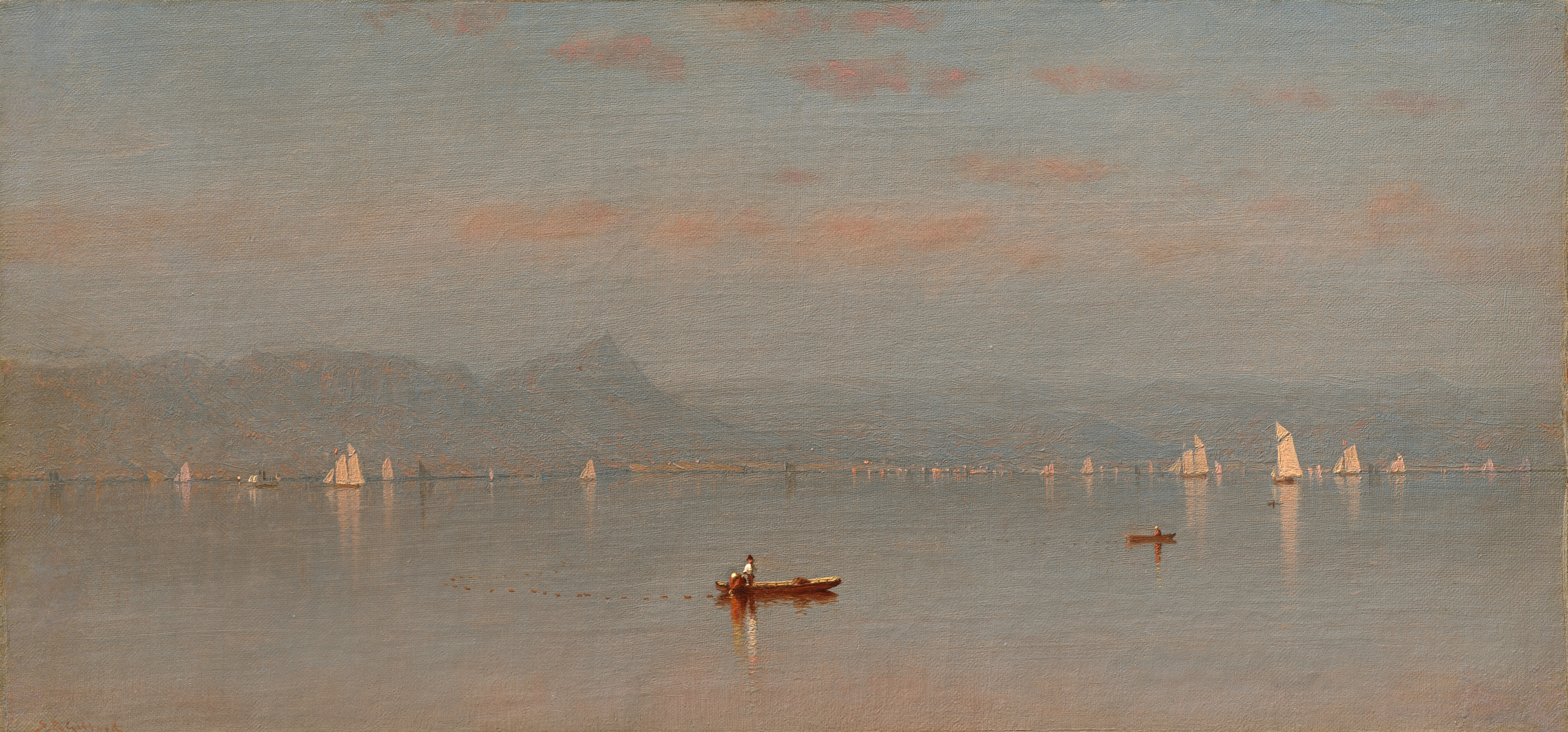 Haverstraw Bay, the whole painting, desktop background