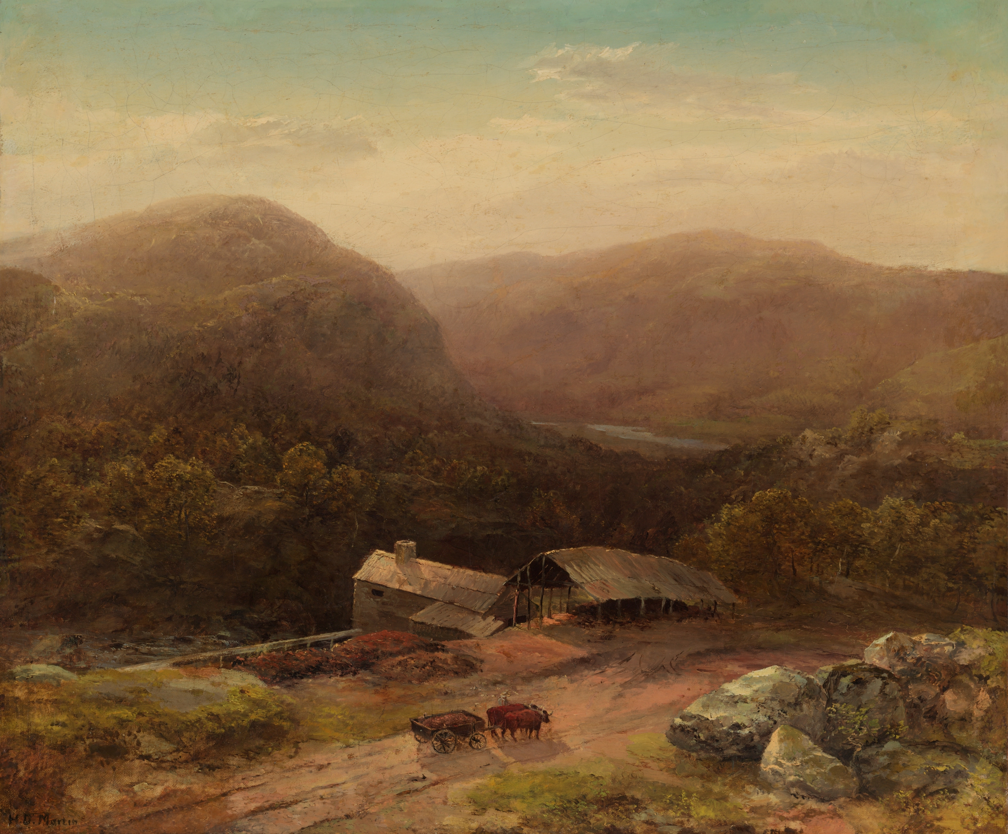 Landscape desktop wallpaper from a painting: In the Housatonic Valley, Homer Dodge Martin, late 1850s — Cleveland Museum of Art