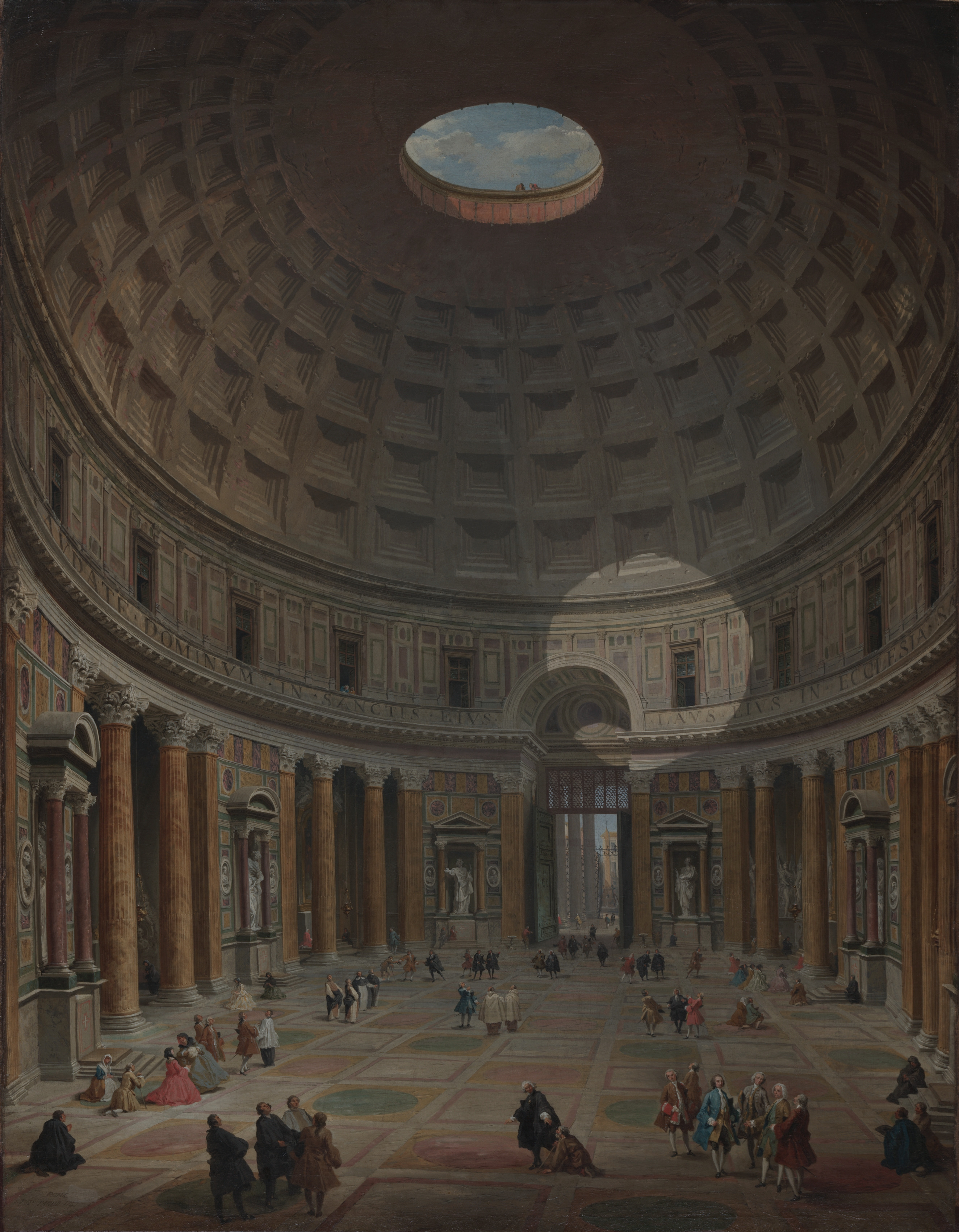 Interior of the Pantheon, Rome, the whole painting