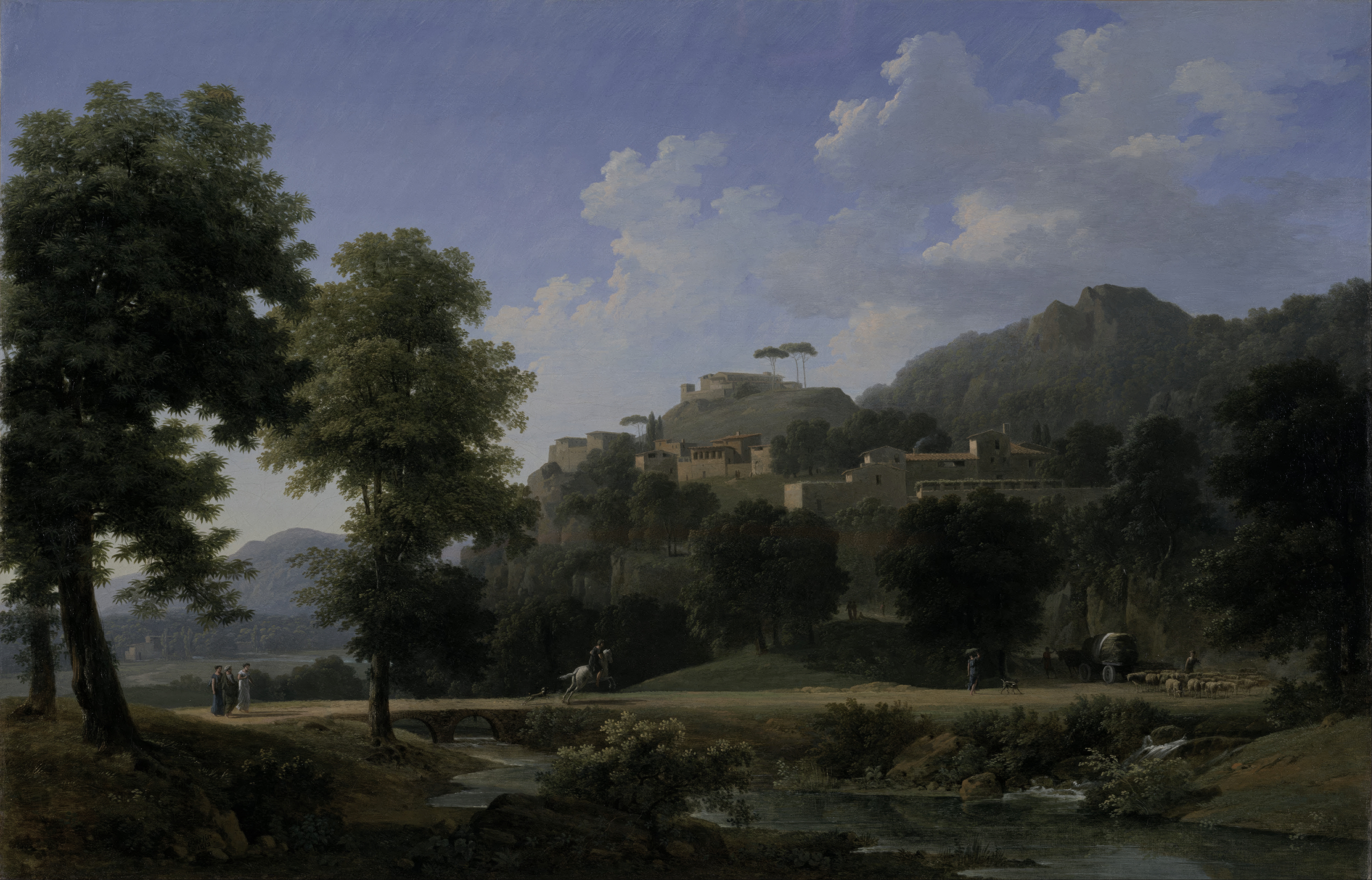 Italian Landscape, the whole painting, desktop background