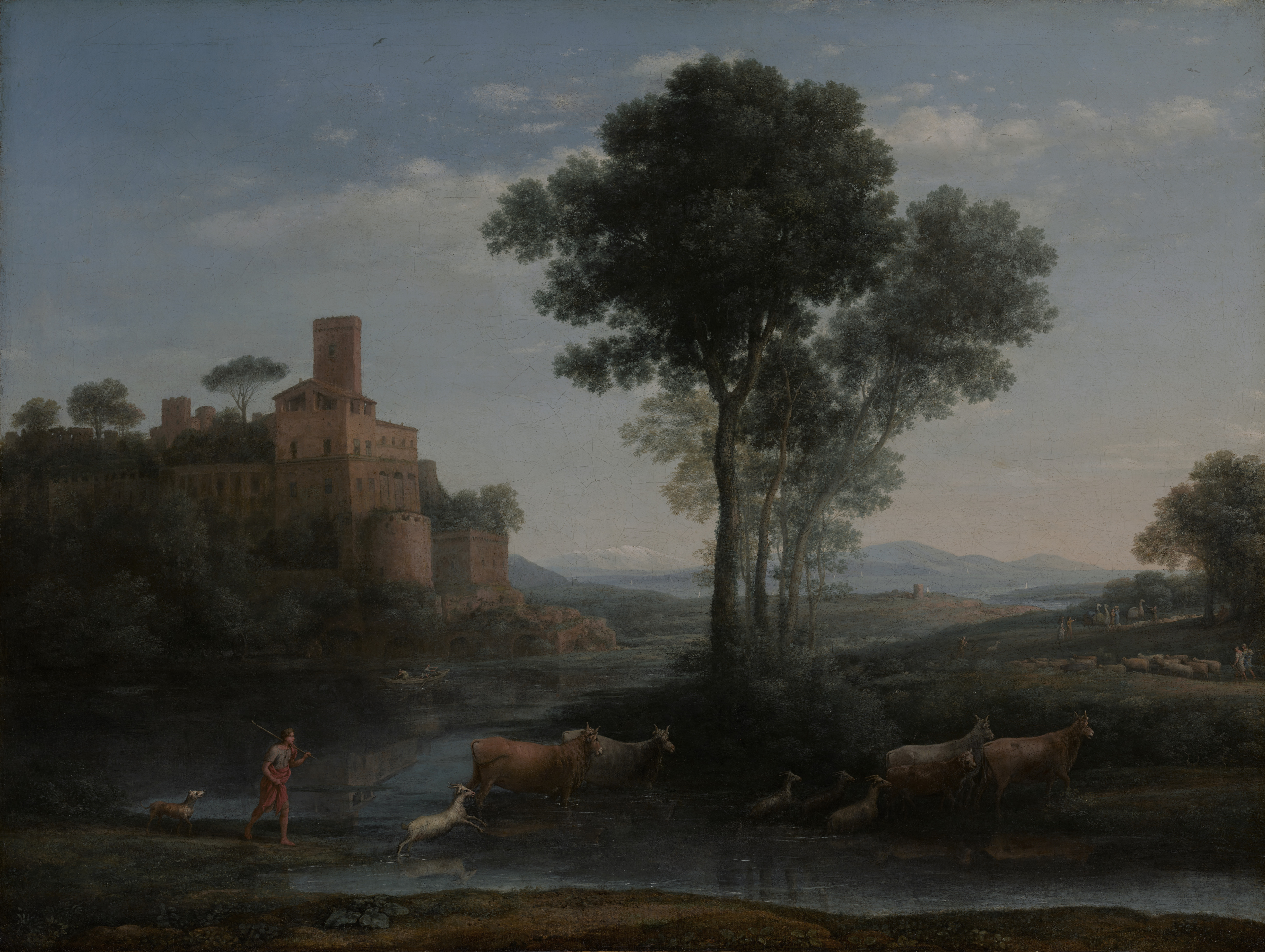 Landscape with the Voyage of Jacob, the whole painting, desktop background