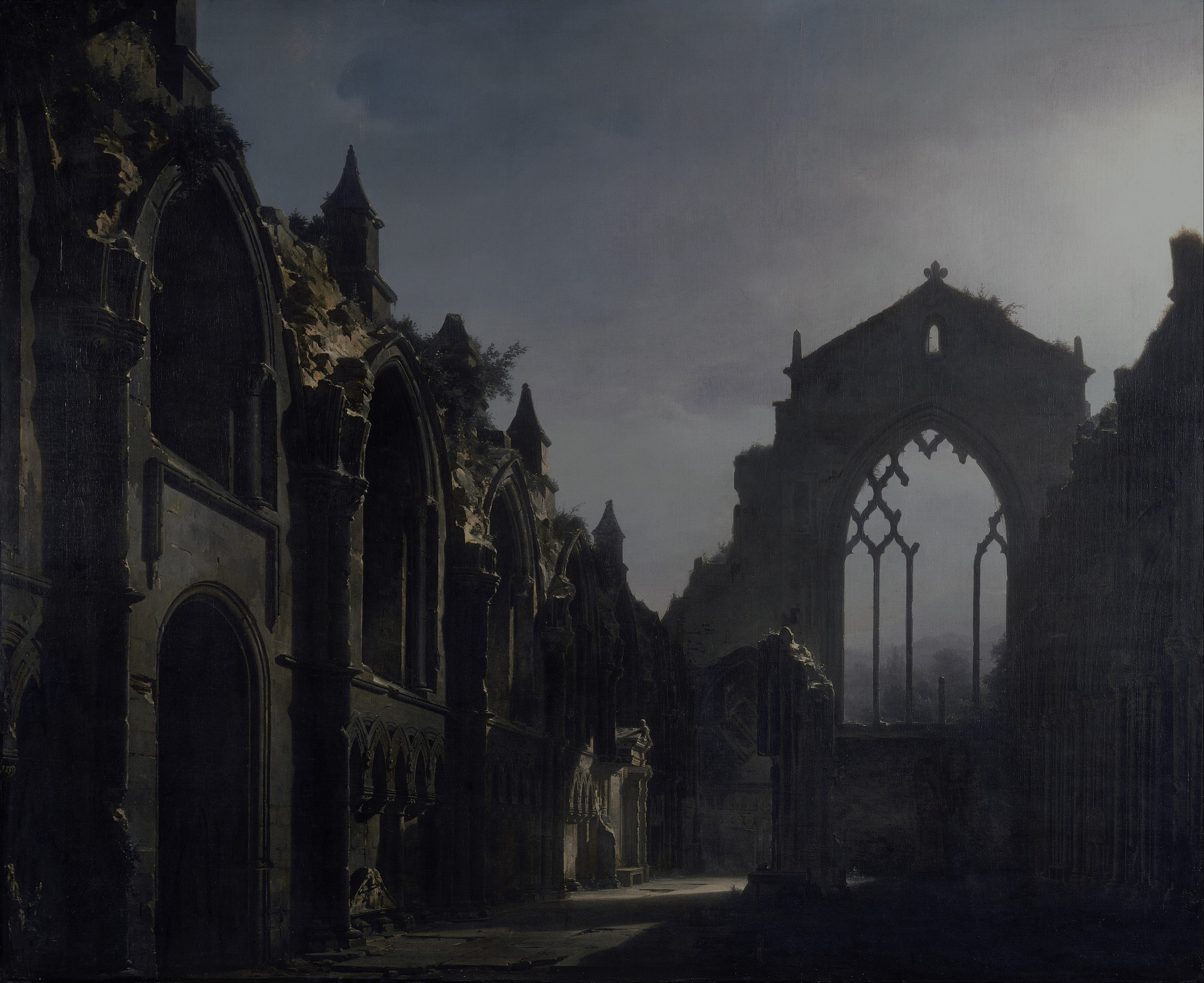 The Ruins of Holyrood Chapel, the whole painting, desktop background