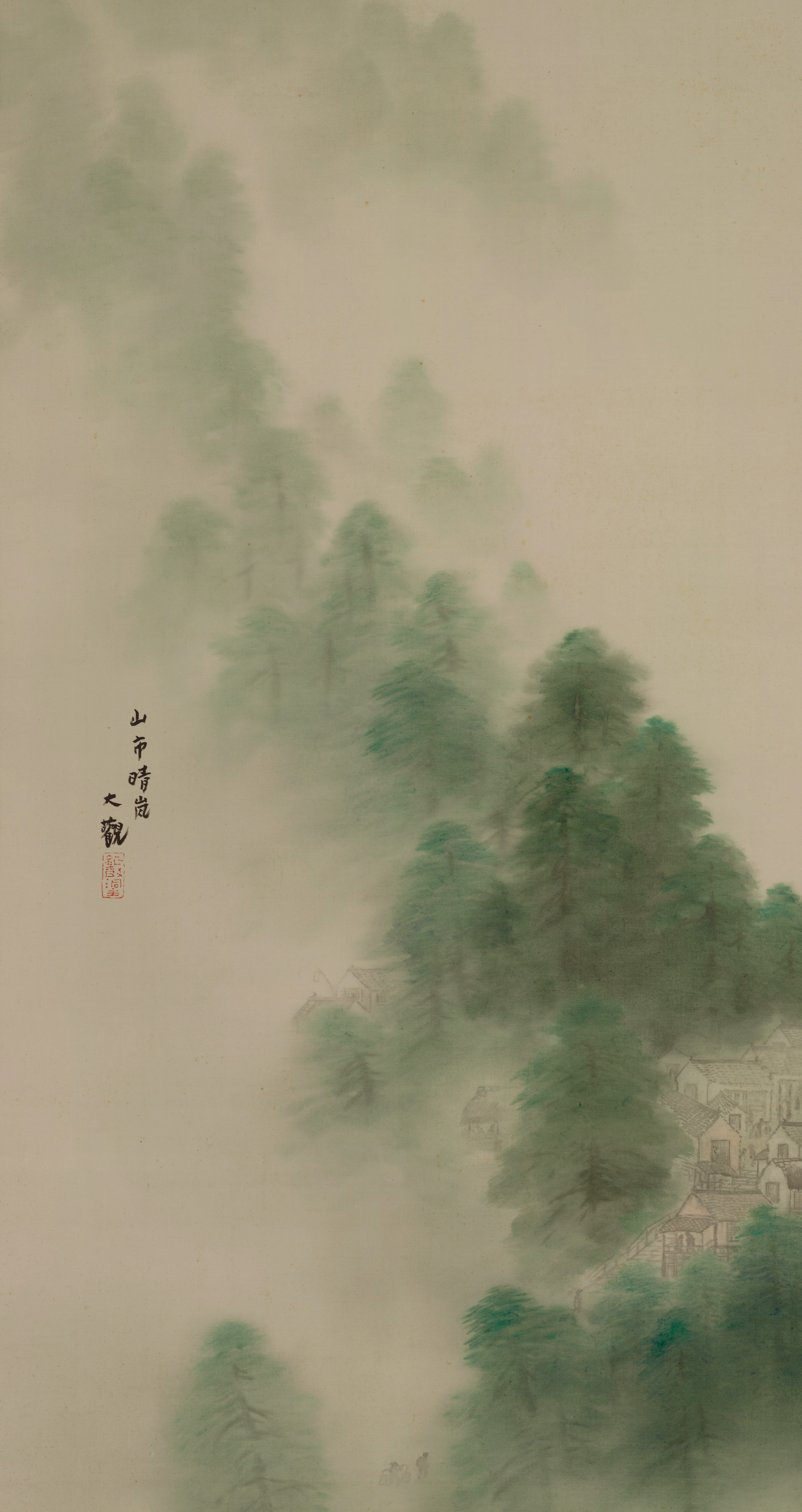 Mountain Village after Storm, the whole painting