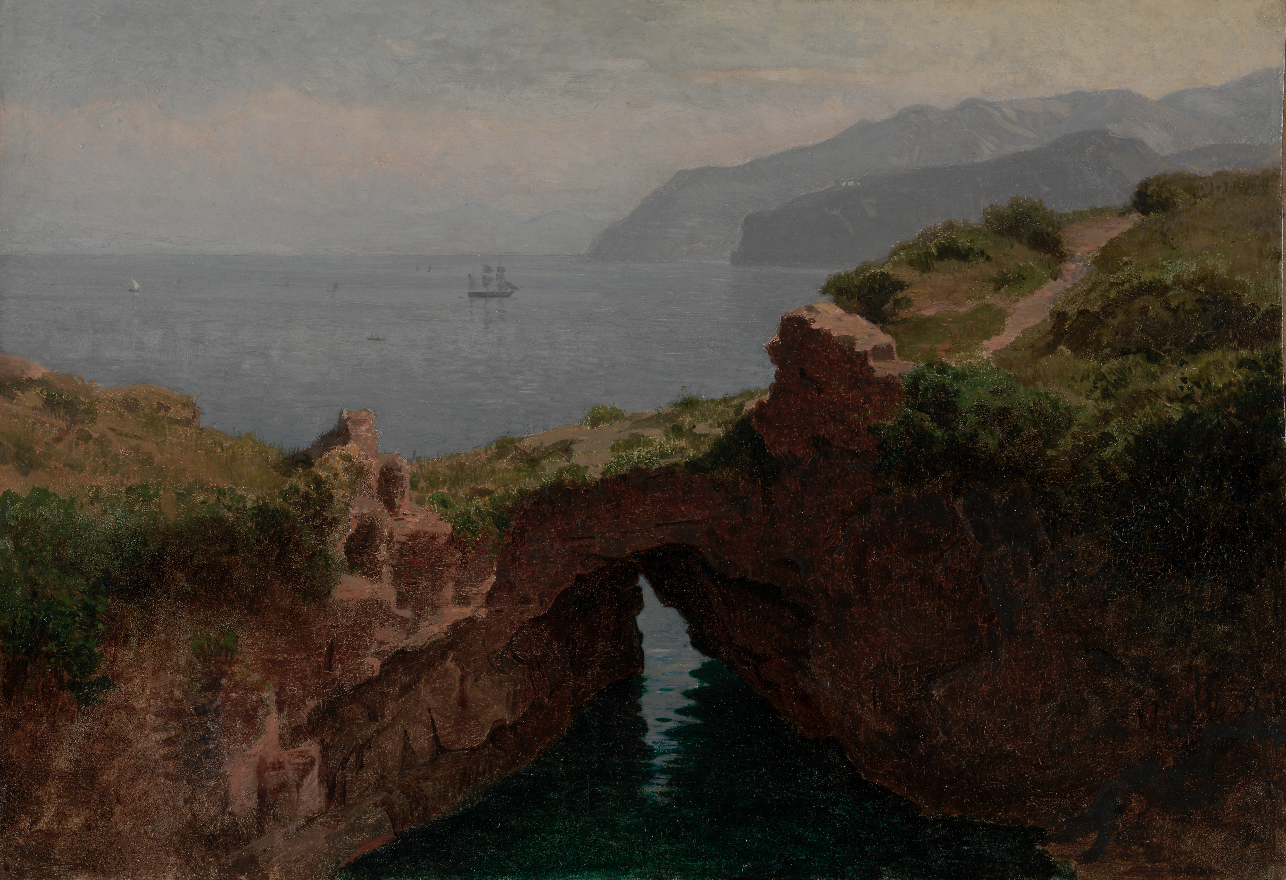Natural Bridge, Sorrento, the whole painting, desktop background