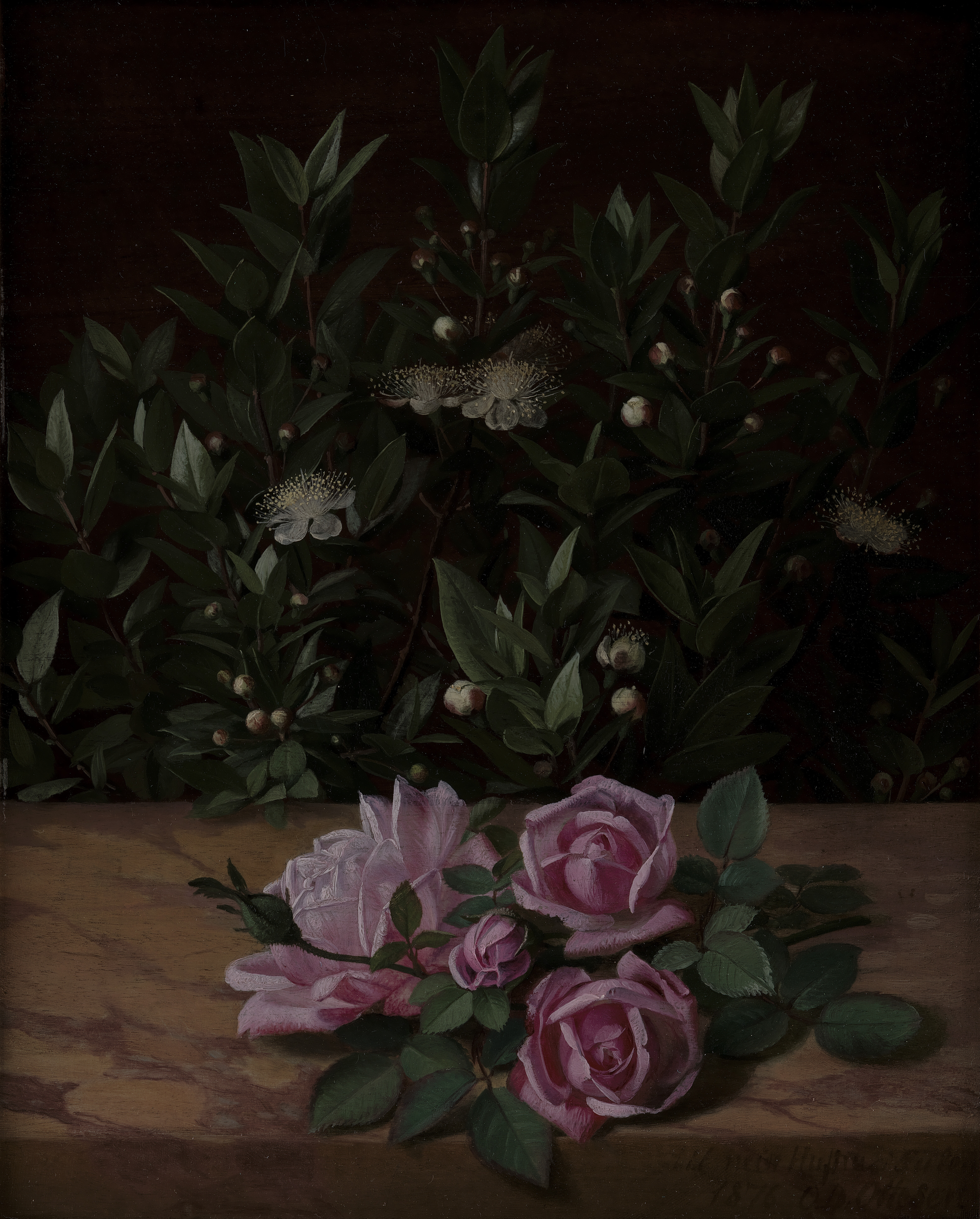 Roses and Myrtles, the whole painting