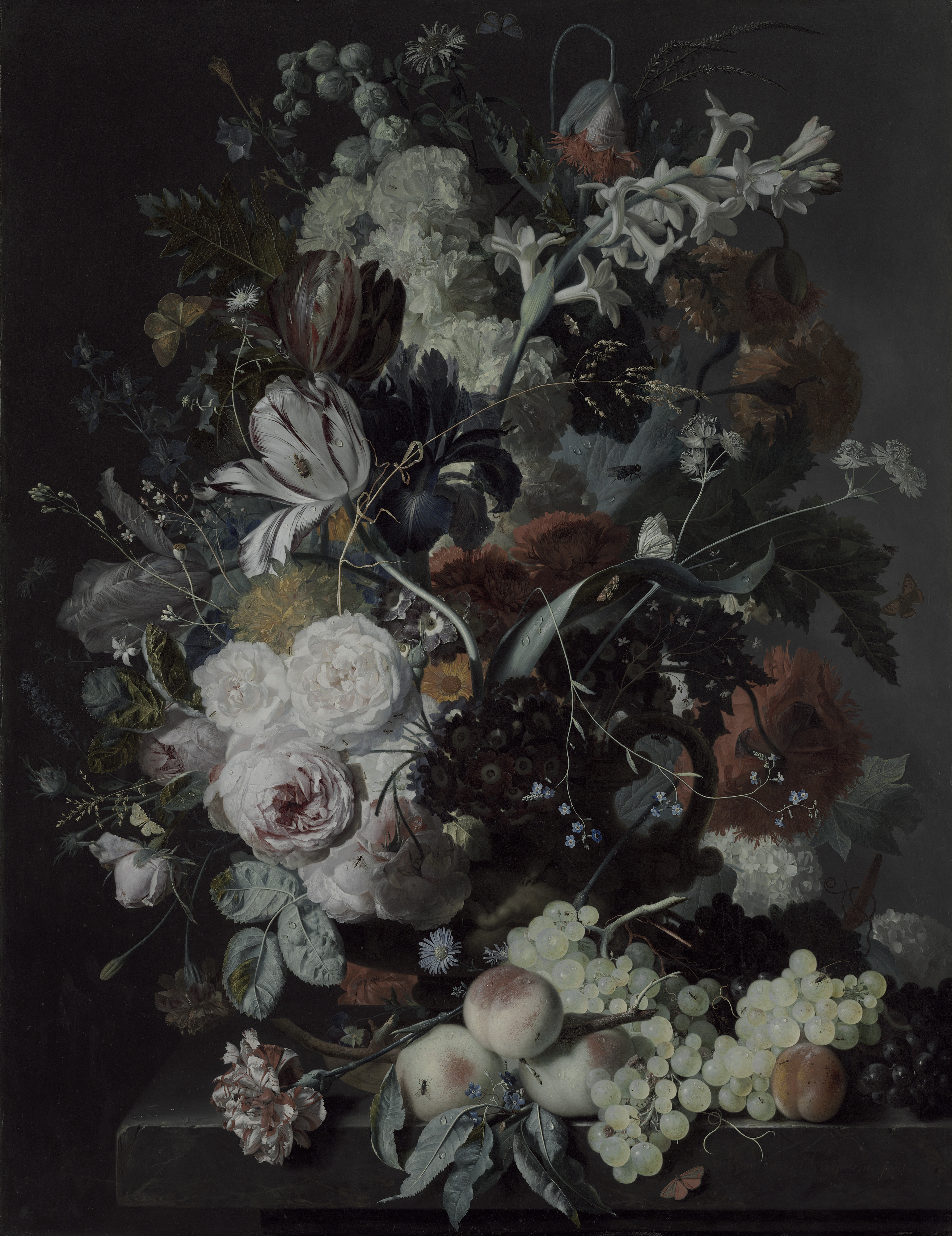 Still Life with Flowers and Fruit, the whole painting