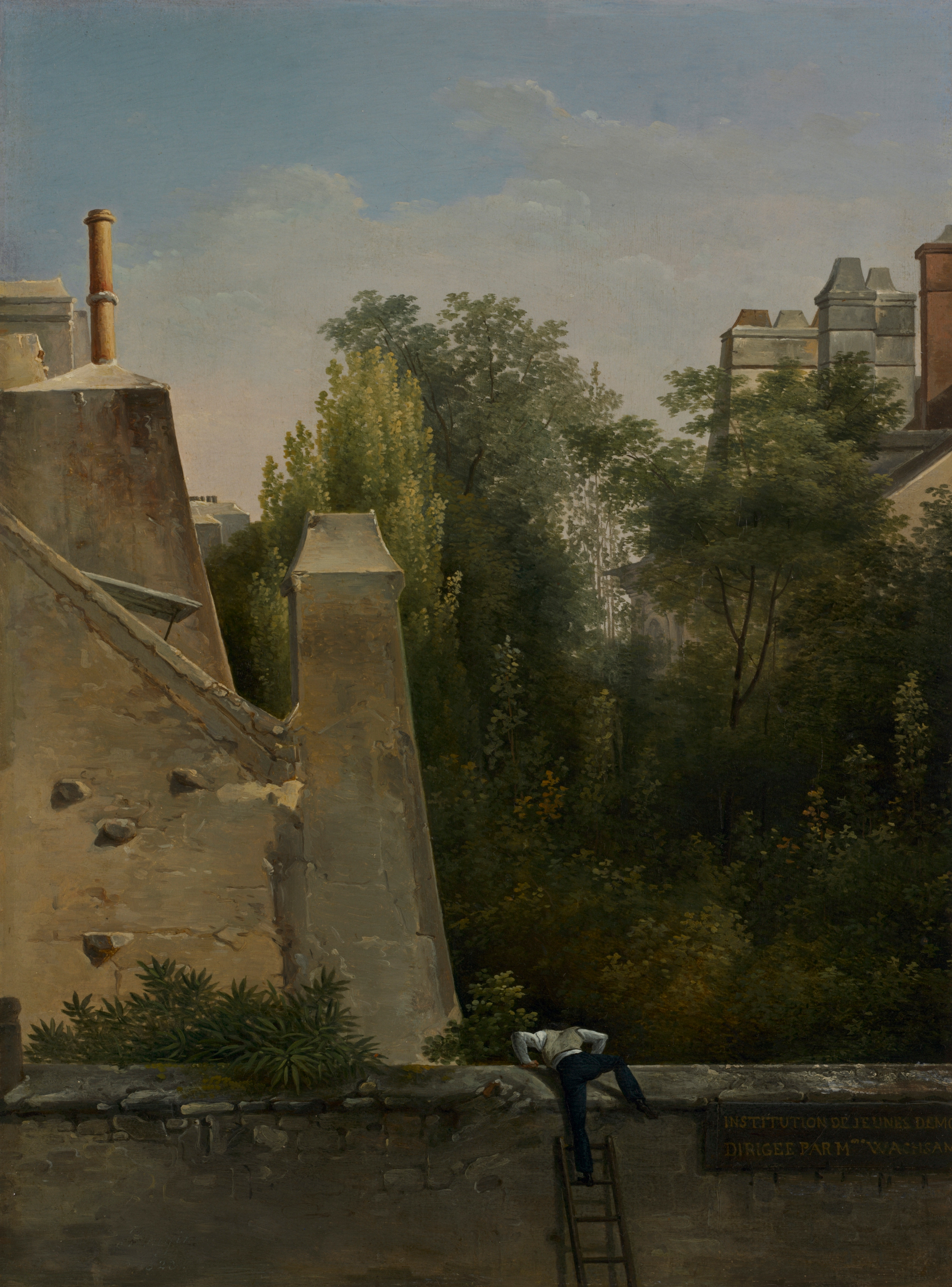 French painting phone wallpaper from a painting: The Curious One, Antoine Pierre Mongin, 1823 — Cleveland Museum of Art