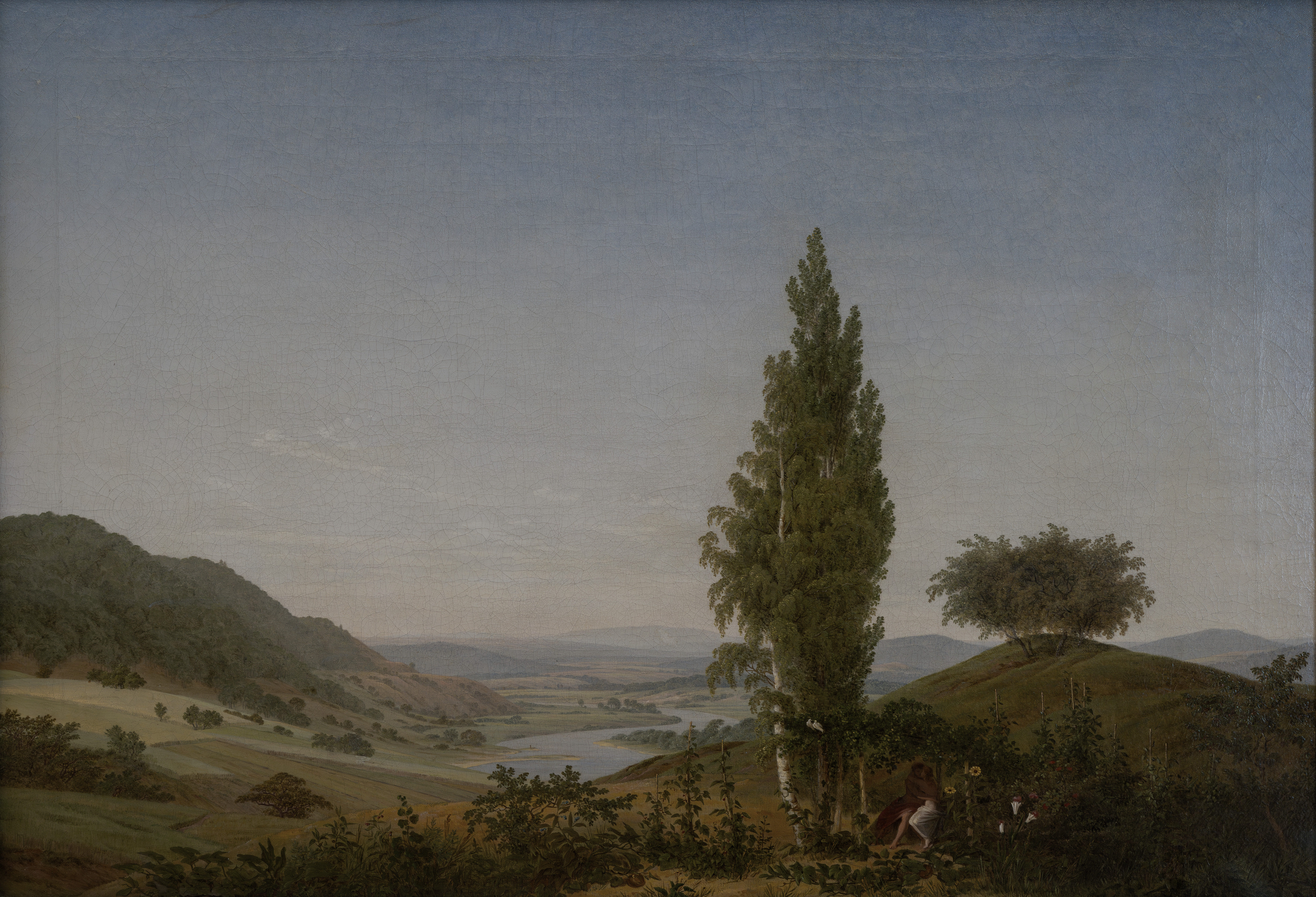 The Summer (Landscape with couple), the whole painting, desktop background