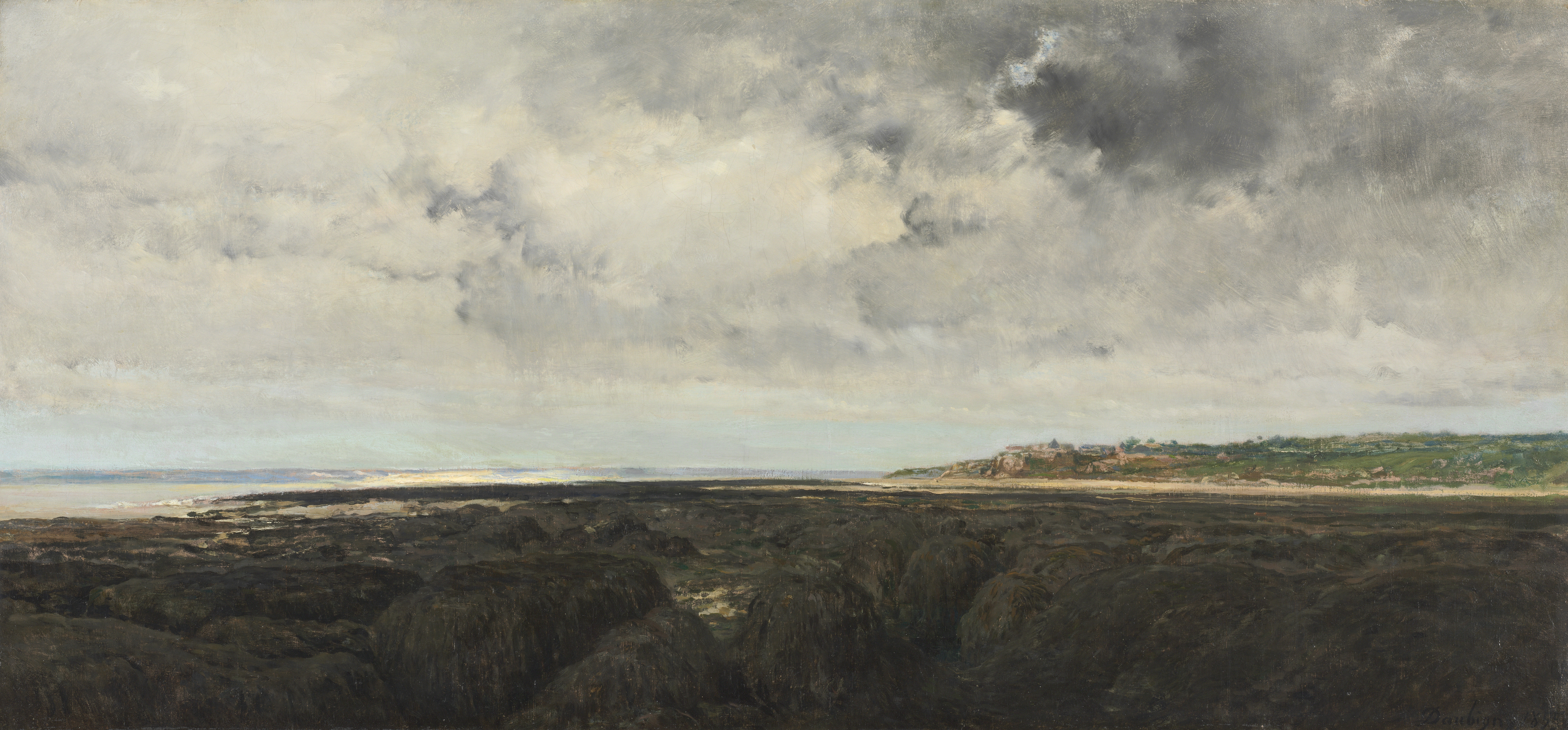 Villerville Seen from Le Ratier, the whole painting, desktop background