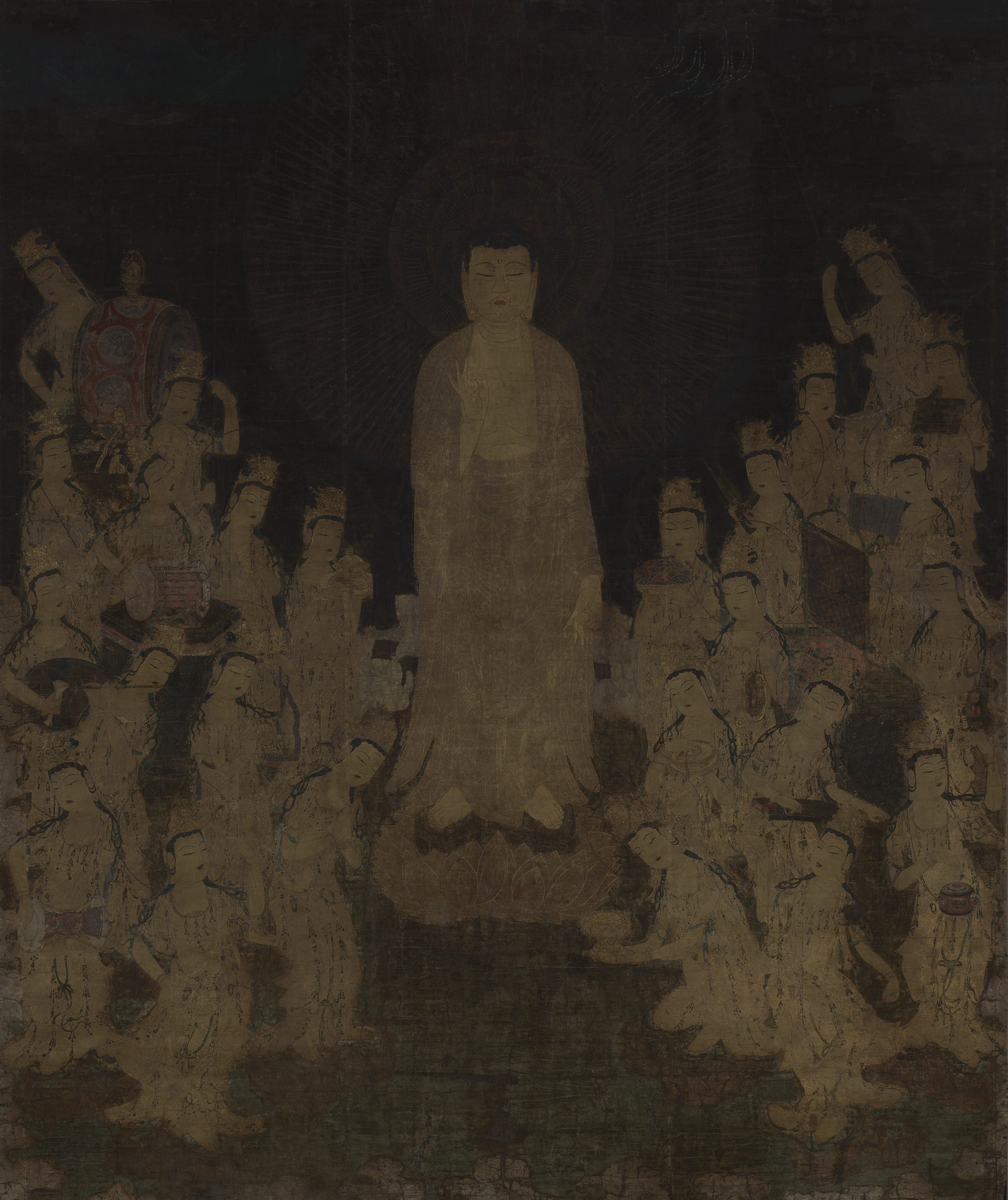 Welcoming Descent of Amida, the whole painting